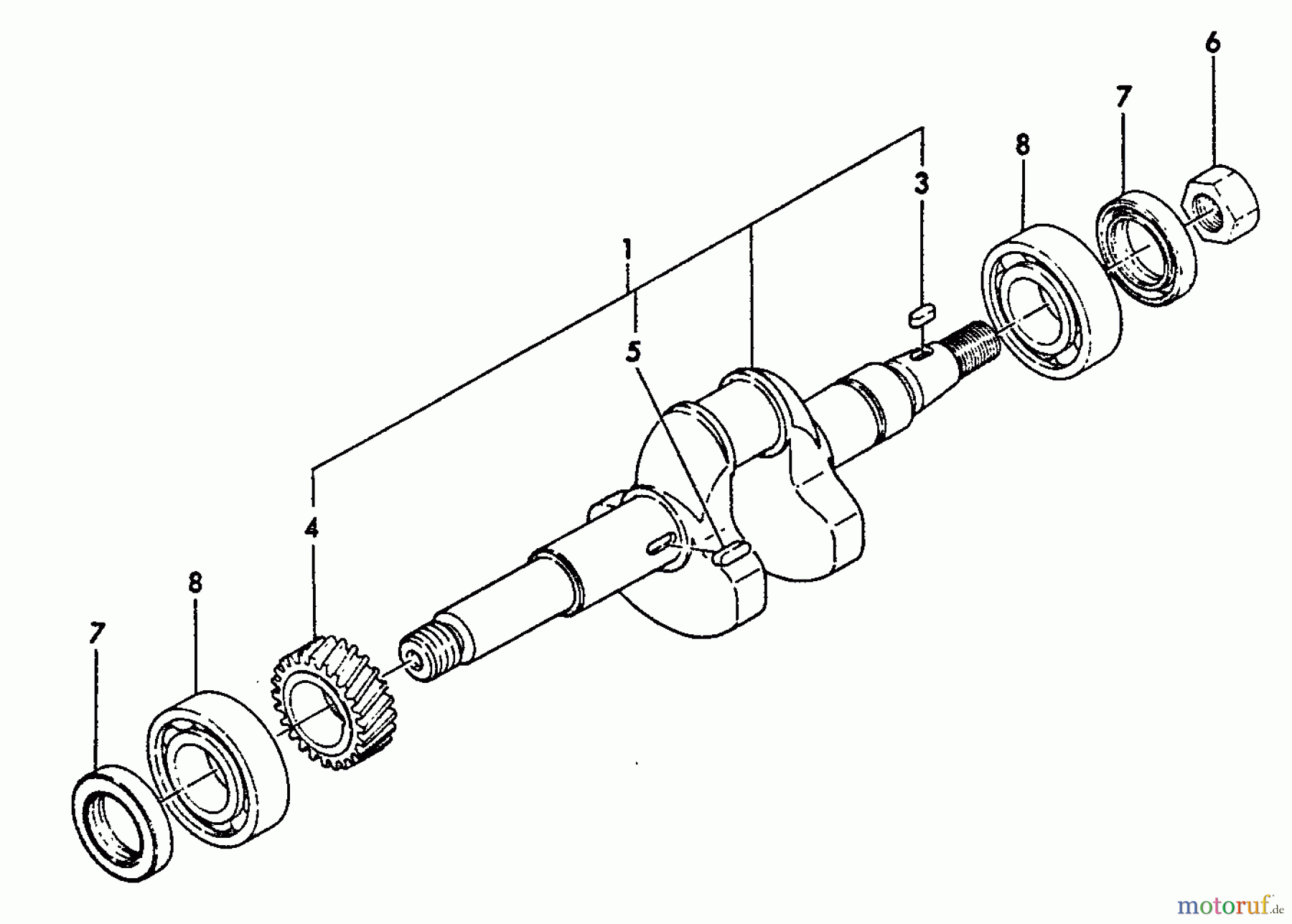  Echo Wasserpumpen TP-3000 - Echo Trash Pump Crankshaft, Main Bearing