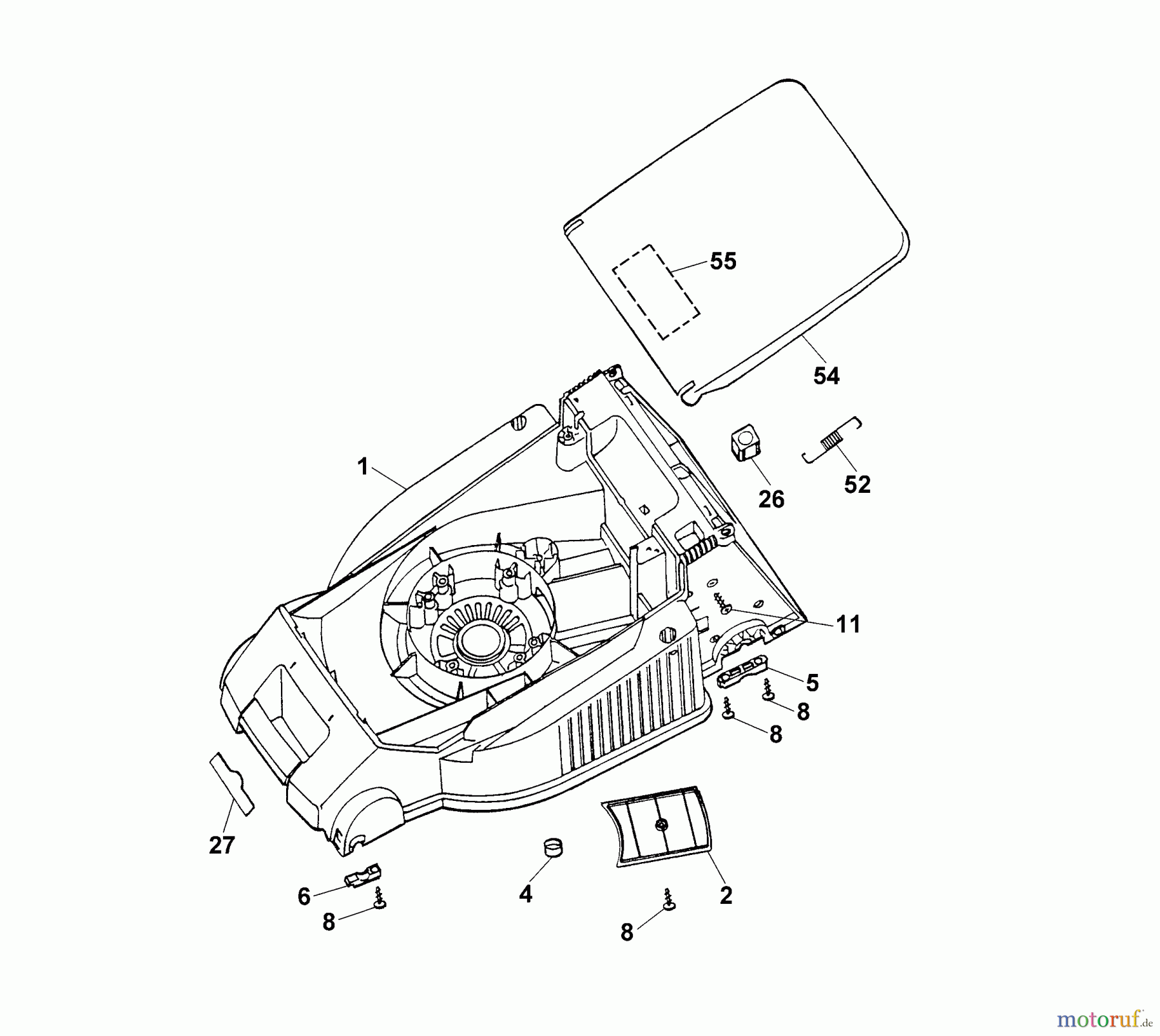  Wolf-Garten Electric mower Esprit 40 E/A 4961006 Series A  (2002) Deck housing