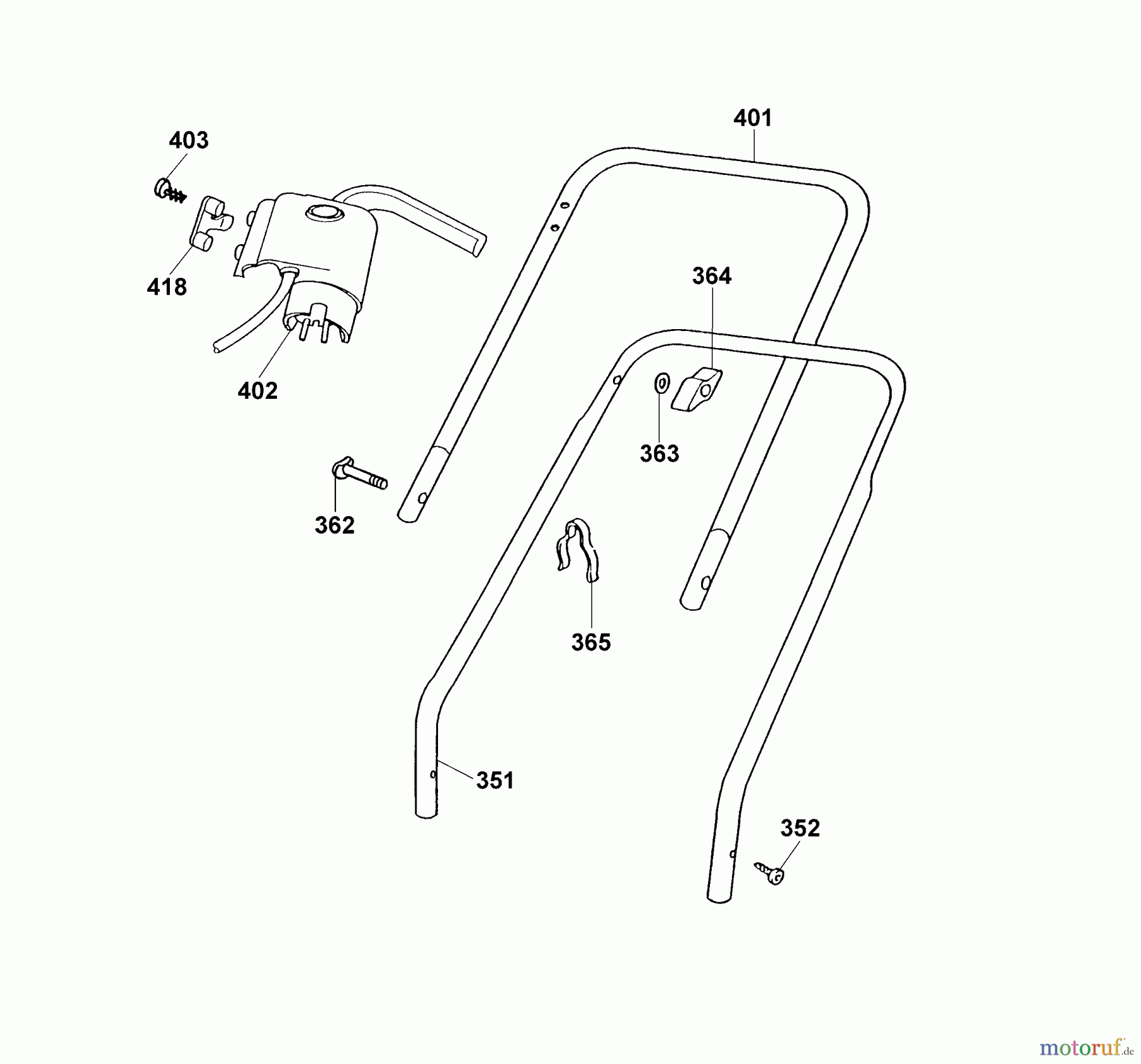  Wolf-Garten Electric mower Esprit 40 E/A 4961006 Series A  (2002) Handle