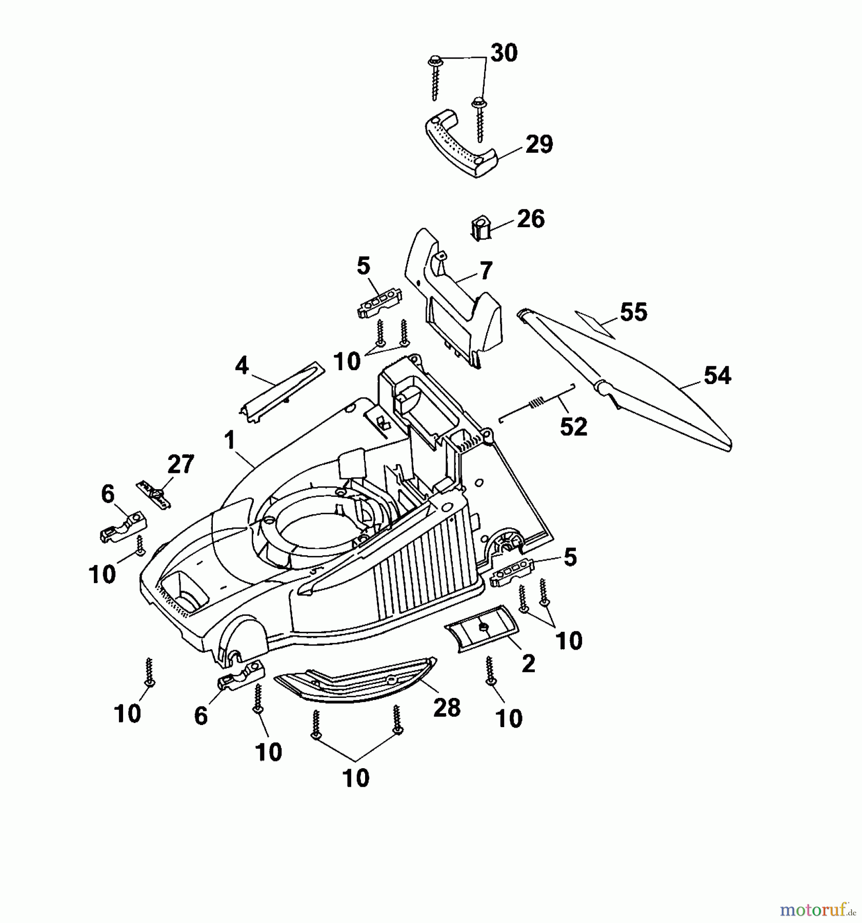  Wolf-Garten Electric mower Esprit 40 E 4020003 Series A, B  (2002) Deck housing