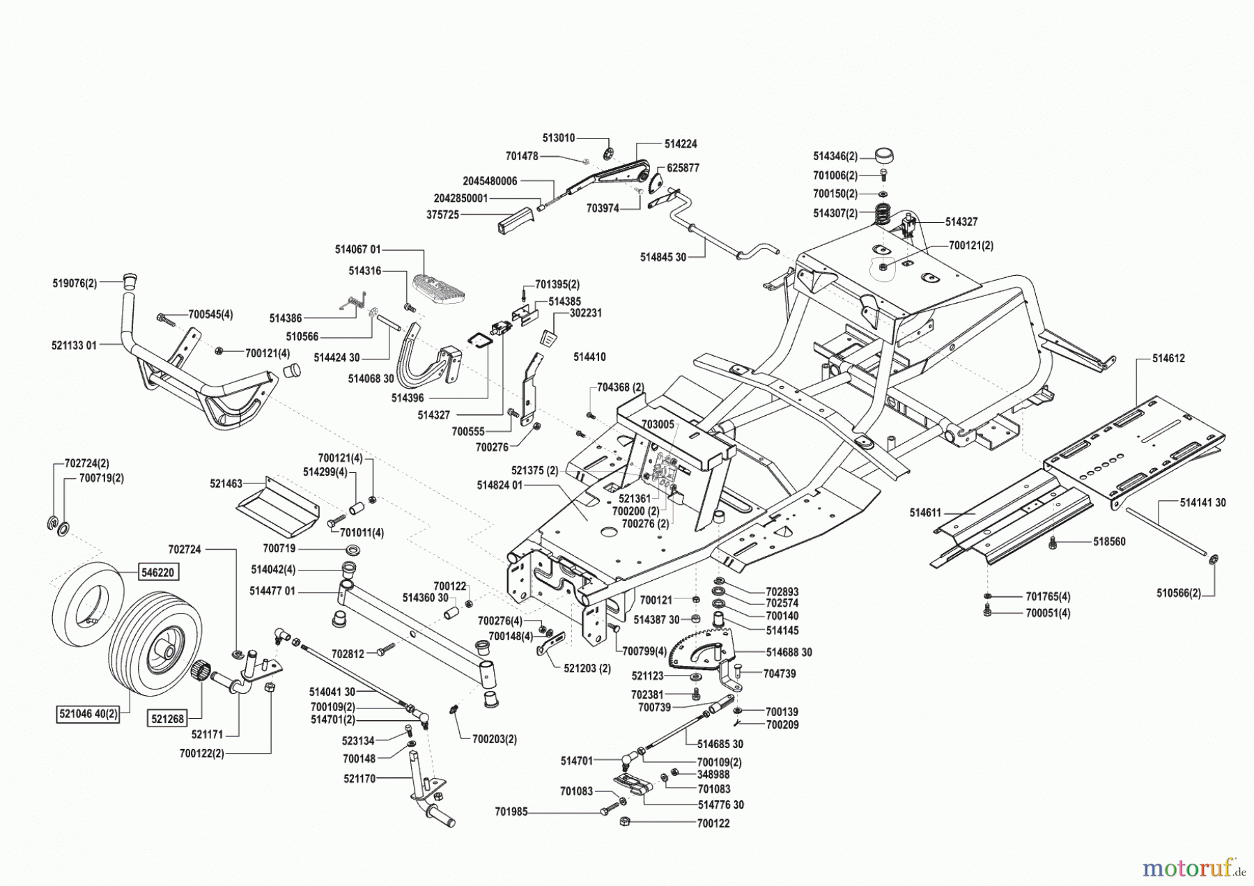  Concord Gartentechnik Rasentraktor T17-102 HD vor 02/2000 Seite 2