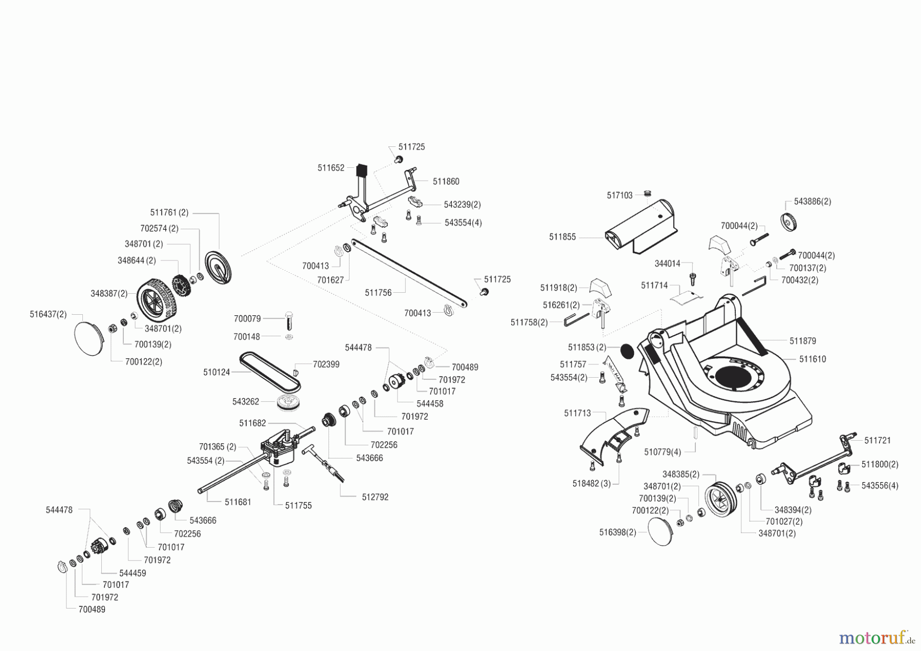  Master Gartentechnik Benzinrasenmäher 4800 BR ab 02/1996 Seite 1