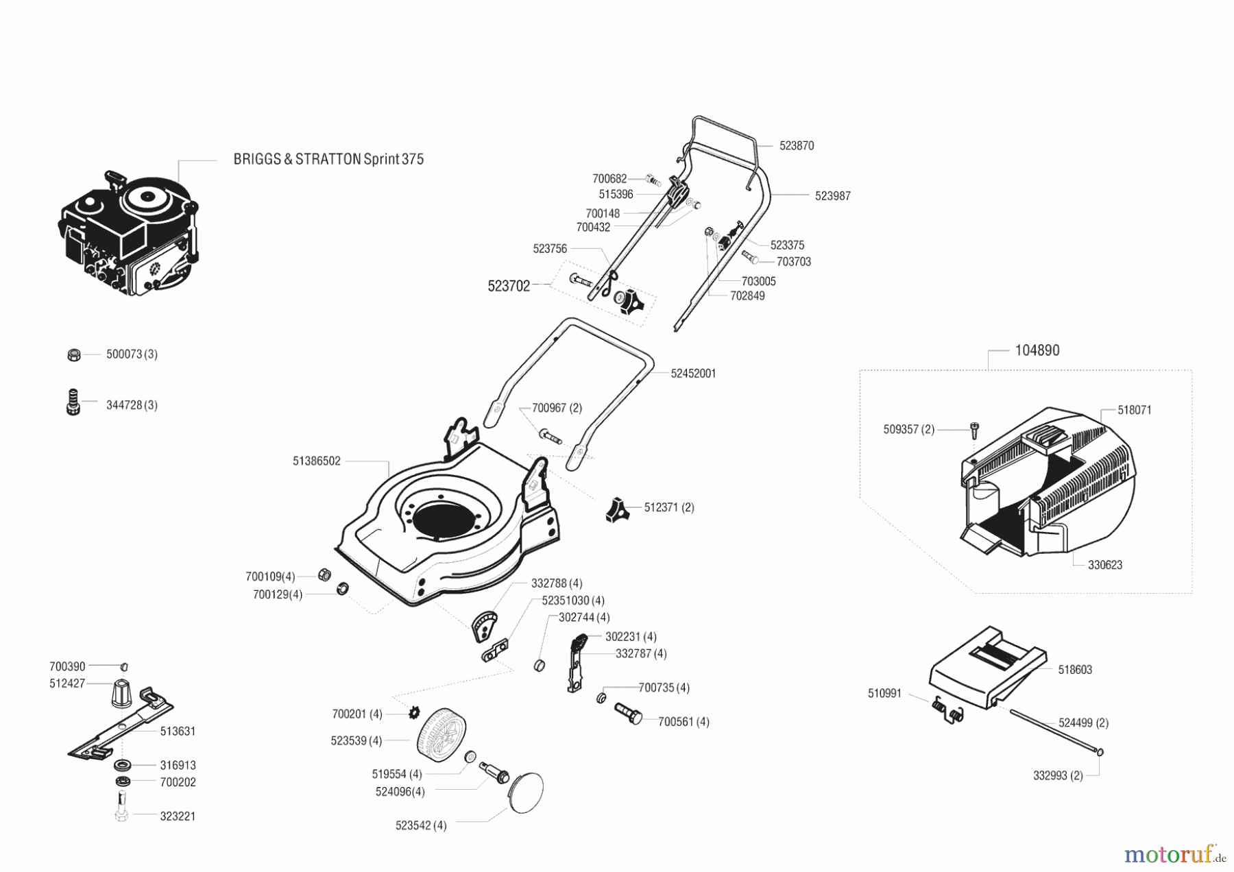  Top Garden Gartentechnik Benzinrasenmäher 4000 B ab 03/1997 Seite 1