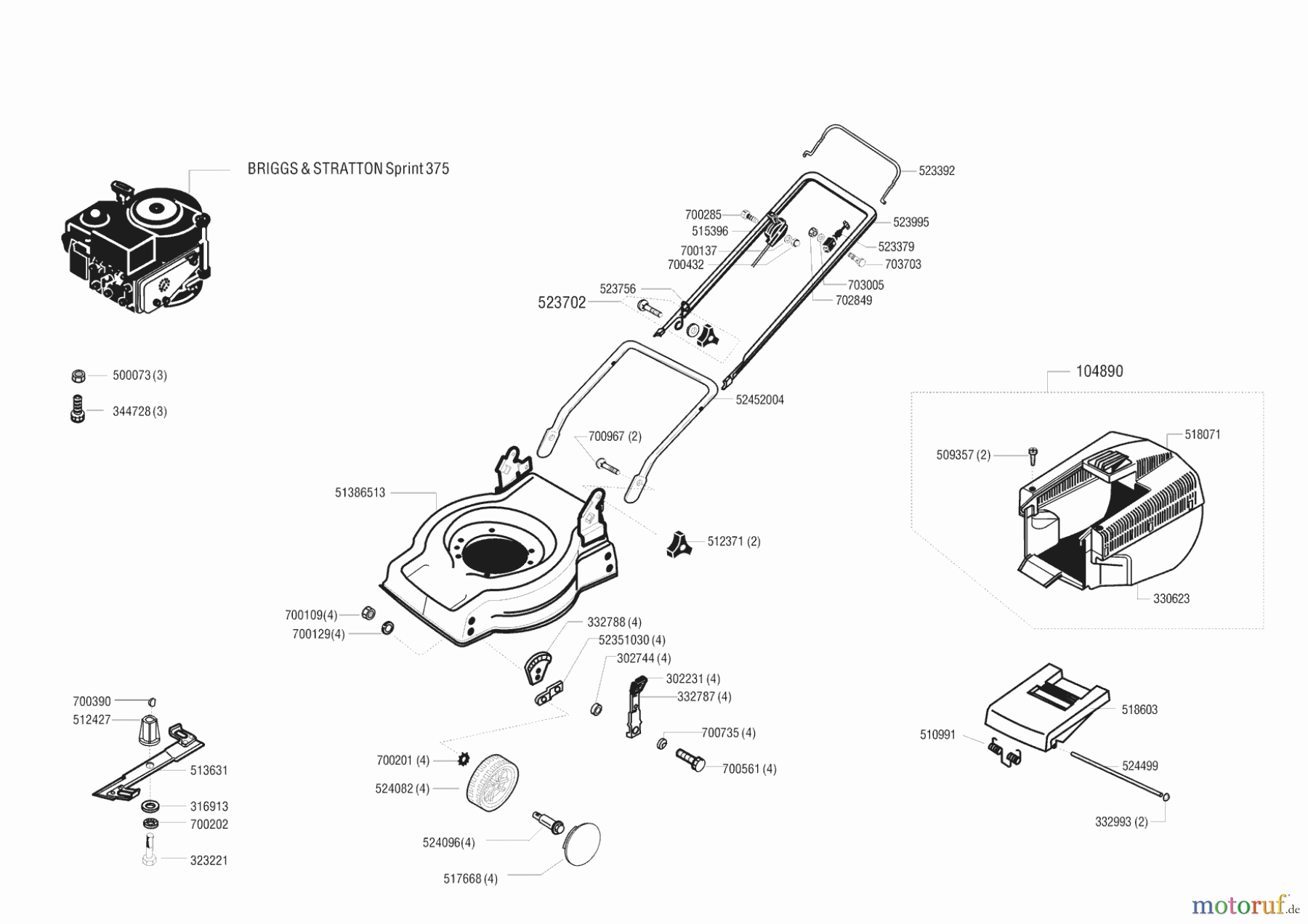  Gardol Gartentechnik Benzinrasenmäher 400 B ab 04/1997 Seite 1