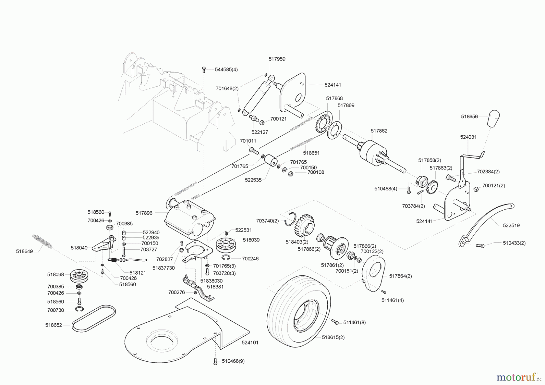  AL-KO Gartentechnik Aufsitzmäher Euromat 800  ab 02/1998 Seite 4