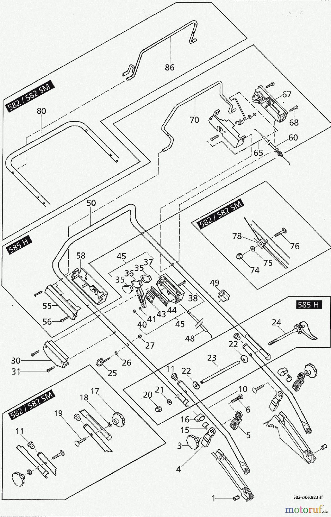  Solo by AL-KO Gartentechnik Benzinrasenmäher 585 ET 061998 Druck 9 585 706 06/1998 [SN: ET 061998 Druck 9 585 706] - 04/1999 [SN: ET 041999 Druck 9 585 707] Seite 3