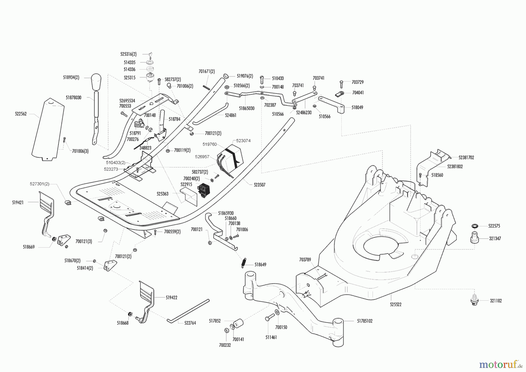  Master Gartentechnik Aufsitzmäher Rider 9-55 11/1998 - 08/1999 Seite 1