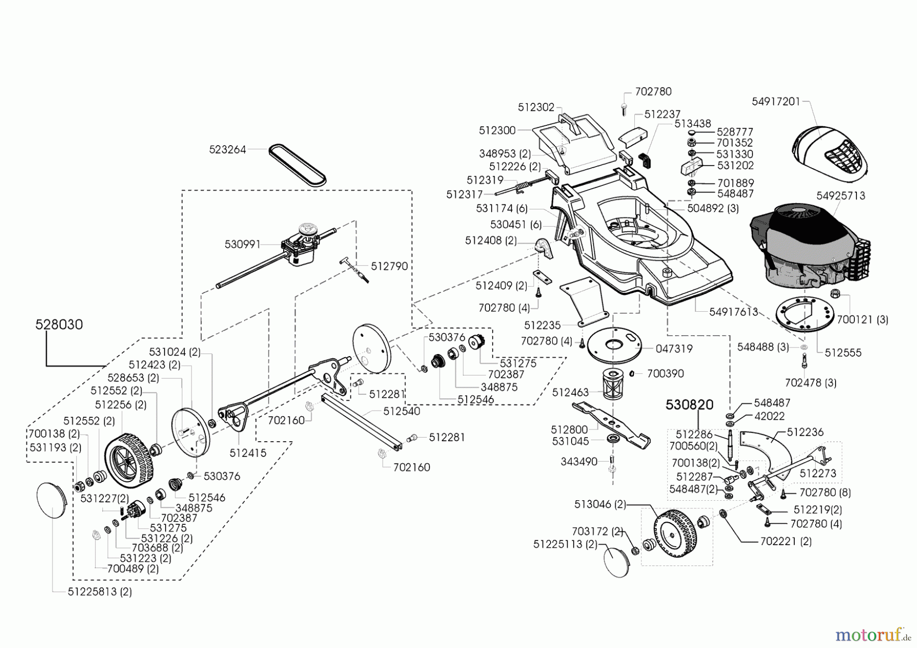  Euro-DIY Gartentechnik Benzinrasenmäher 5548 TE ABS 11/1999 - 02/2000 Seite 2