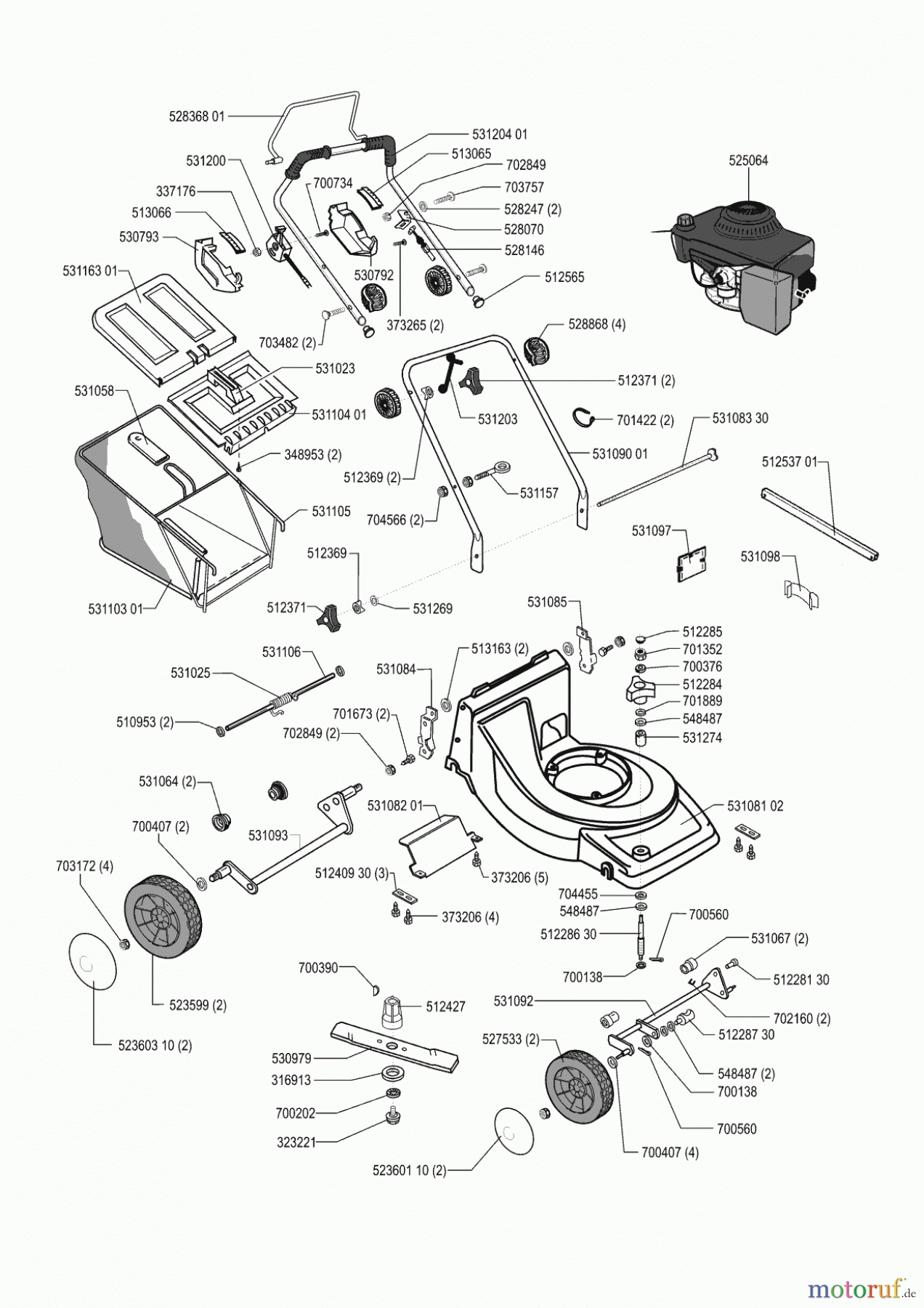  Sigma Gartentechnik Benzinrasenmäher NL 474 H ab 07/2001 Seite 1