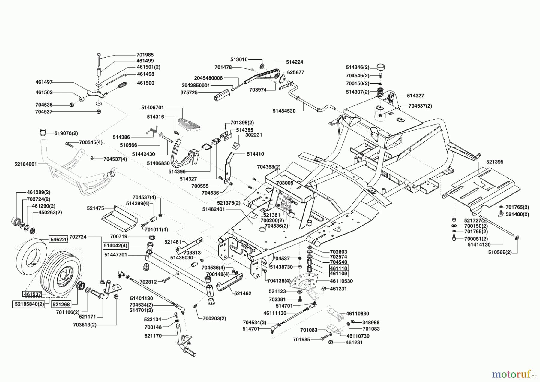  Powerline Gartentechnik Rasentraktor T 15-102 HD  ab 10/2007 Seite 2