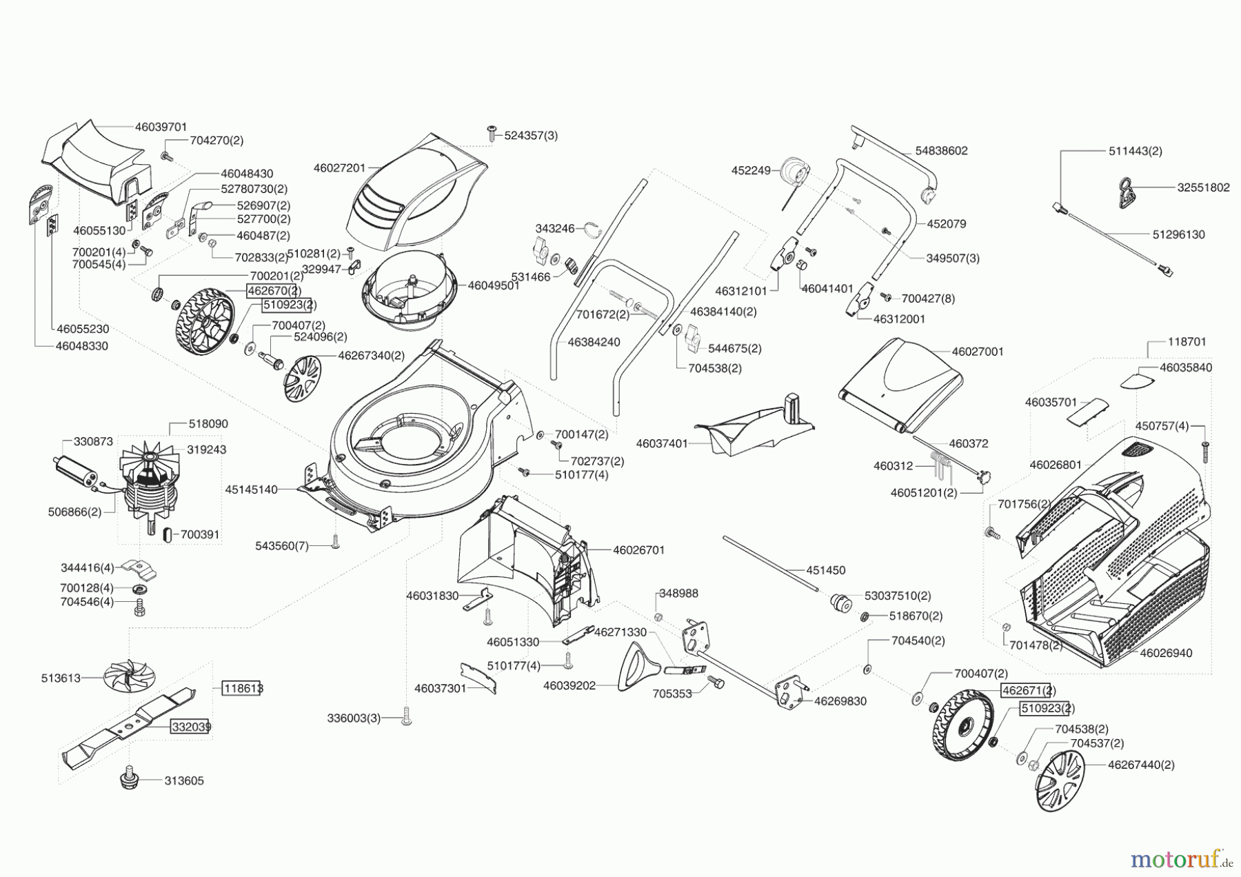  AL-KO Gartentechnik Elektrorasenmäher SILVER 470 E 10/2007 - 01/2009 Seite 1