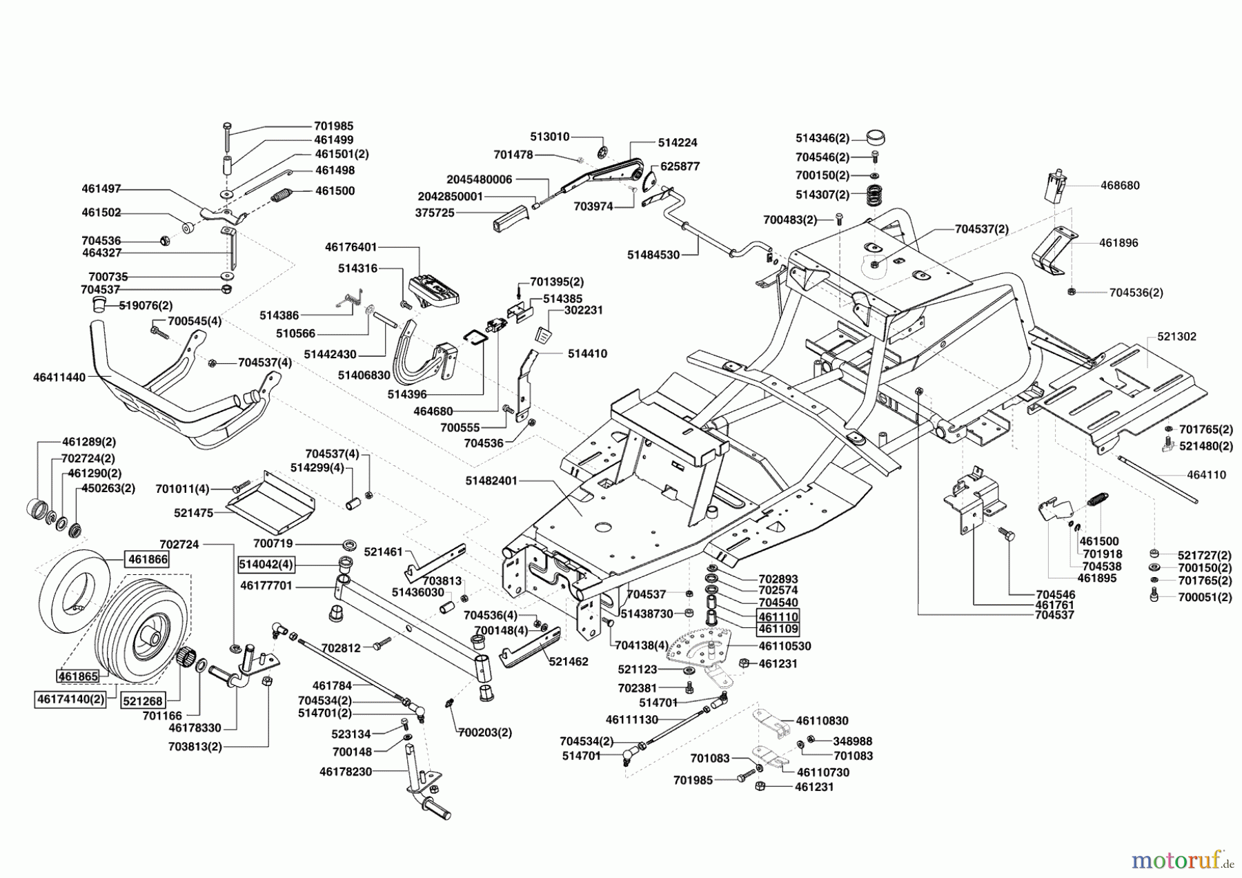  Powerline Gartentechnik Rasentraktor T 16-102 HD-H 03/2009 - 01/2010 Seite 2