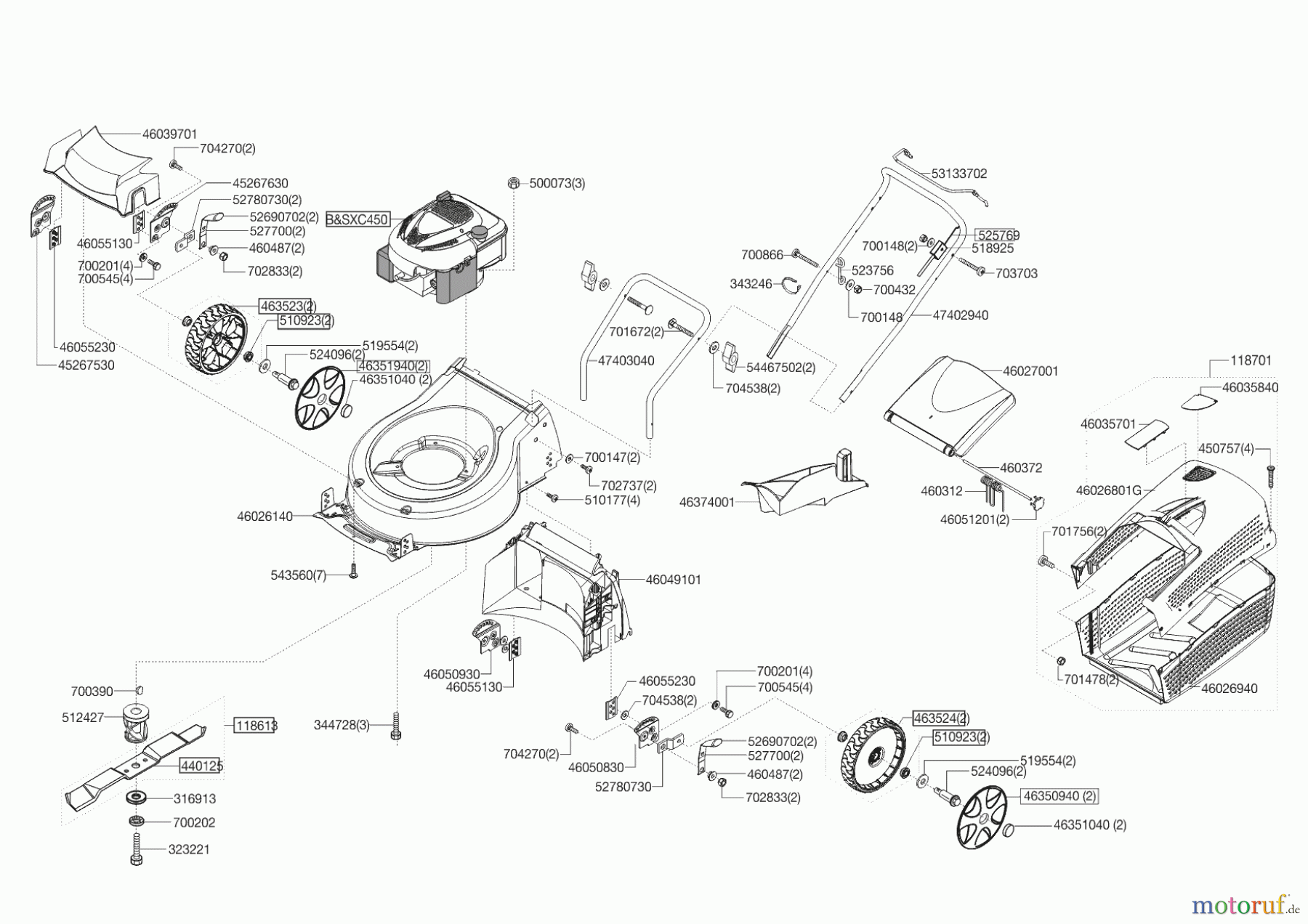  AL-KO Gartentechnik Benzinrasenmäher SILVER COMFORT 46 B  ab 08/2016 Seite 1