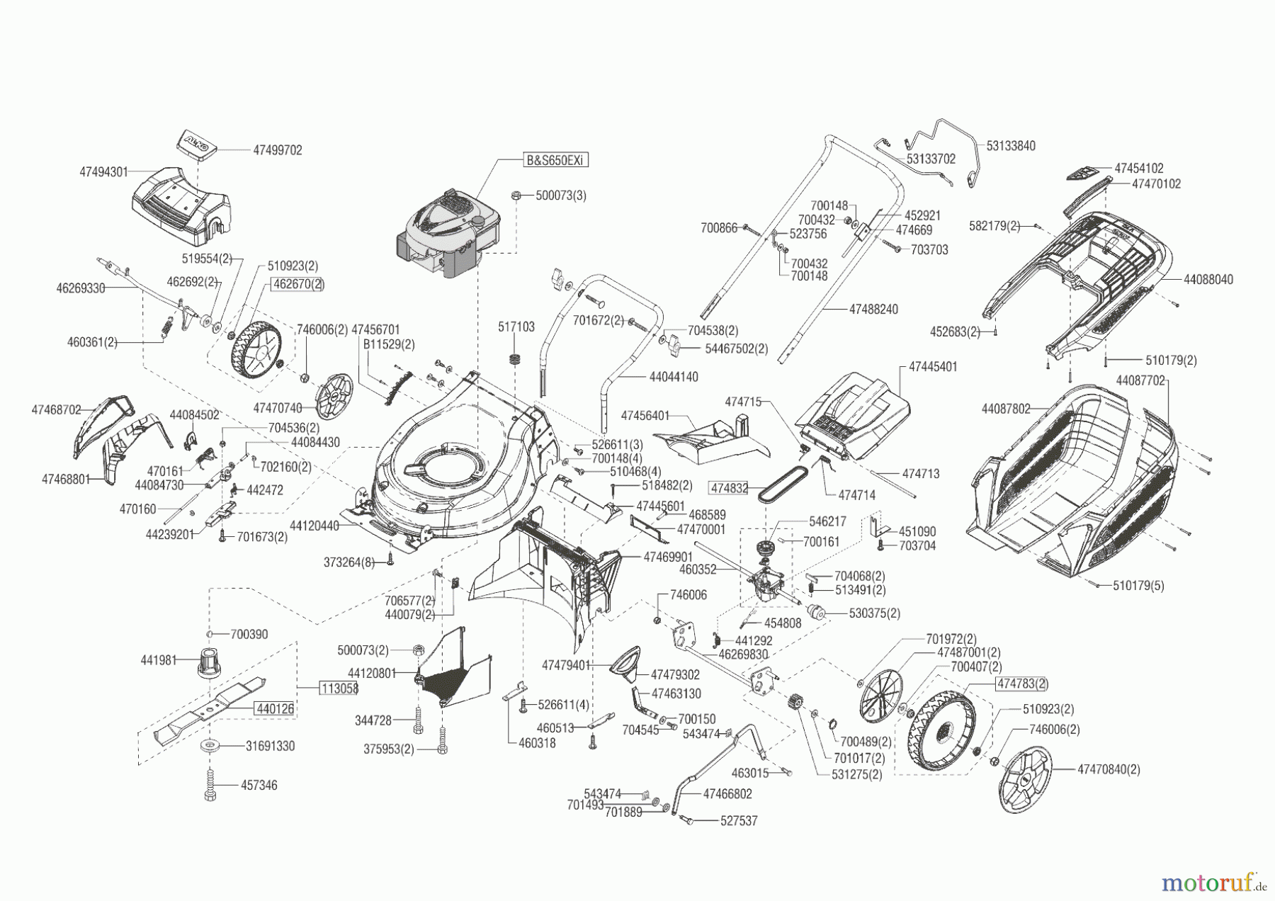  AL-KO Gartentechnik Benzinrasenmäher 51.7 SP HIGHLINE  ab 02/2020 Seite 1