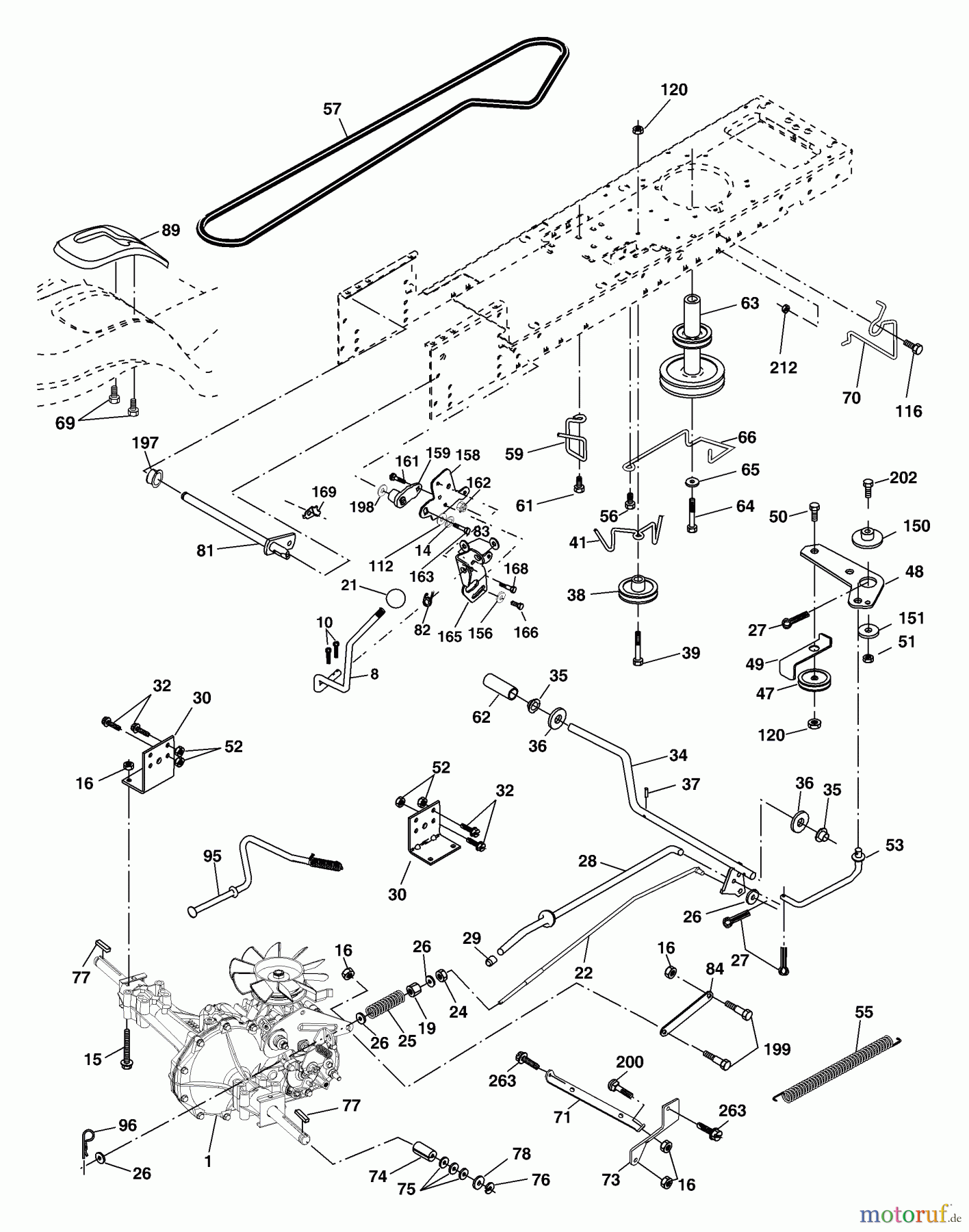  Husqvarna Rasen und Garten Traktoren LTH 2042C (954571953) - Husqvarna Lawn Tractor (2004-03 & After) Drive