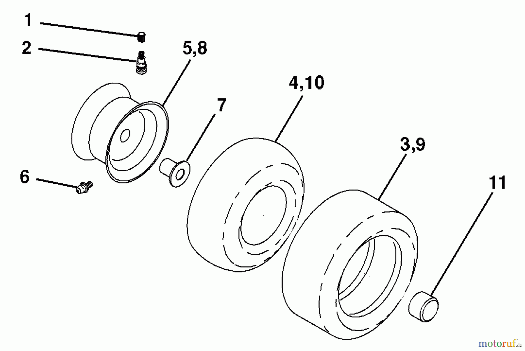  Husqvarna Rasen und Garten Traktoren PB 19546LT (96042003500) - Husqvarna Lawn Tractor (2008-02 & After) Wheels and Tires