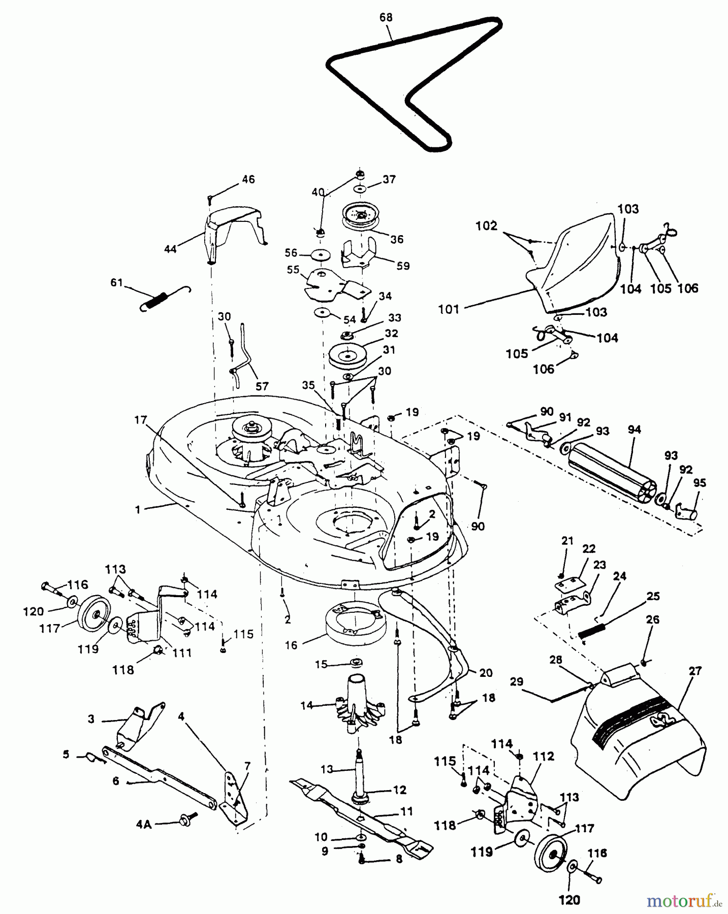  Husqvarna Rasen und Garten Traktoren YT 180 (954000652) (HN1842A) - Husqvarna Yard Tractor (1994-01 & After) 42