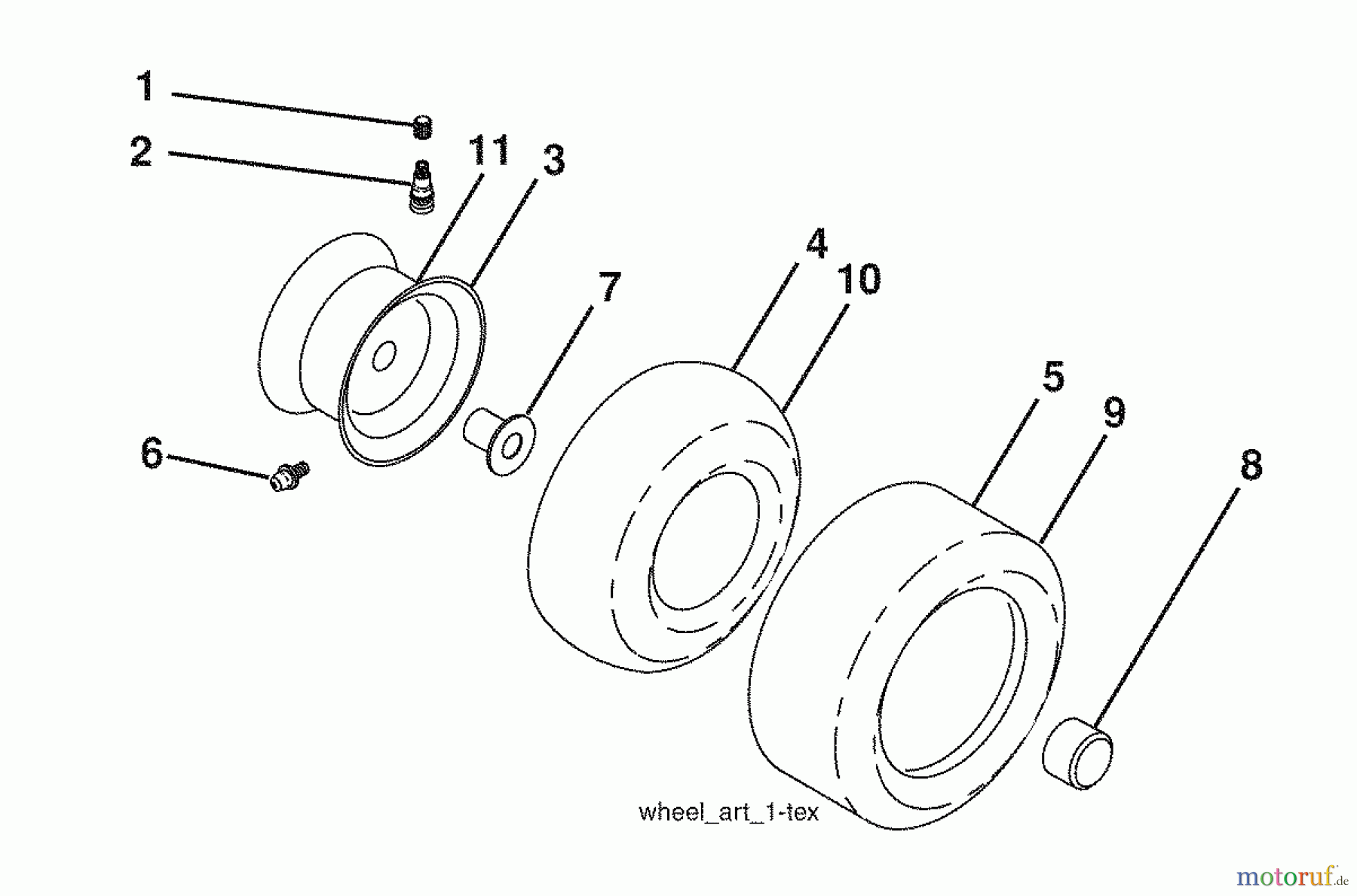  Husqvarna Rasen und Garten Traktoren YT 1942 (96043002500) - Husqvarna Yard Tractor (2008-04 & After) Wheels And Tires