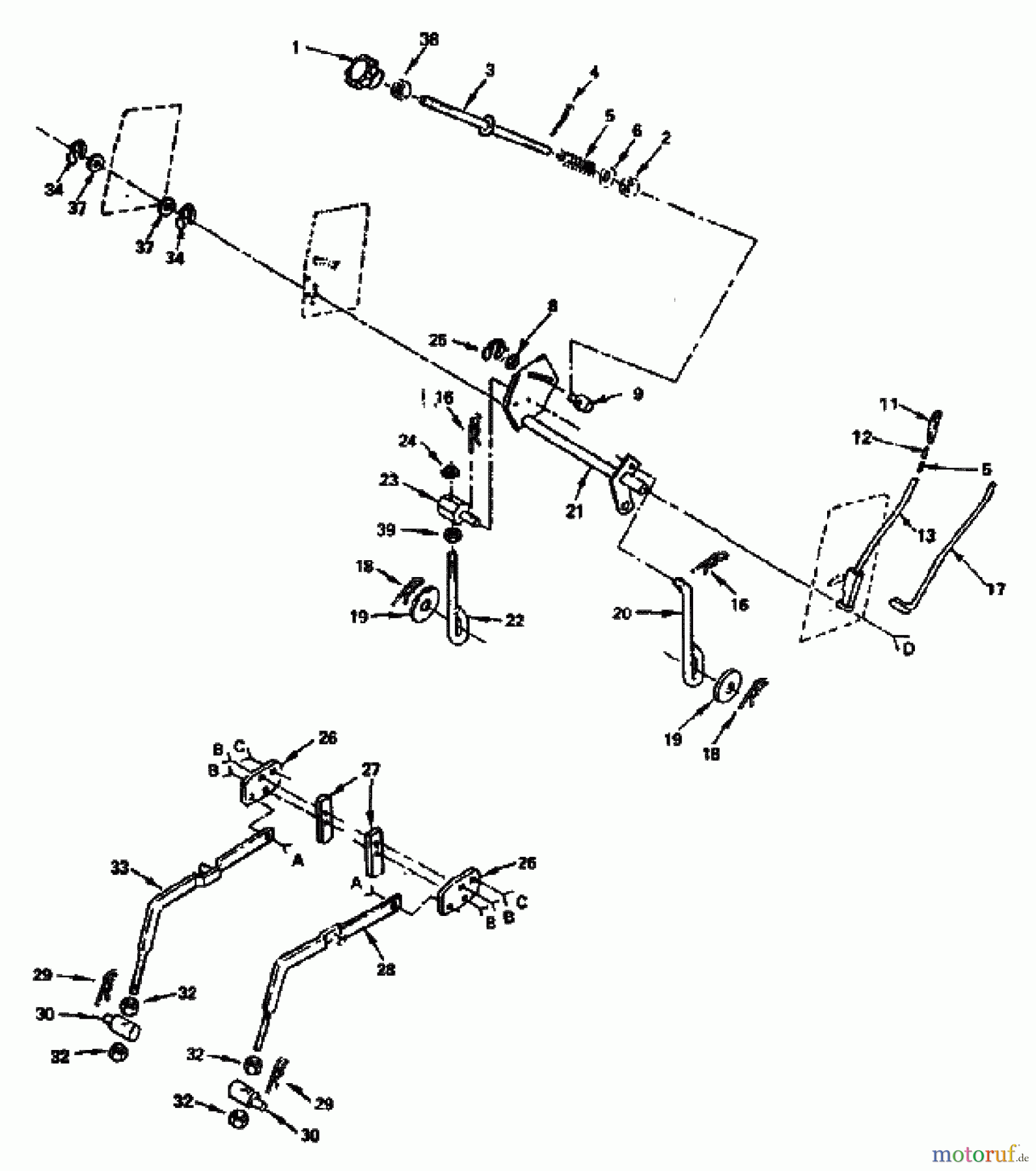  Husqvarna Rasen und Garten Traktoren YTH 112014 - Husqvarna Yard Tractor (1990-01 & After) Lift Adjustment