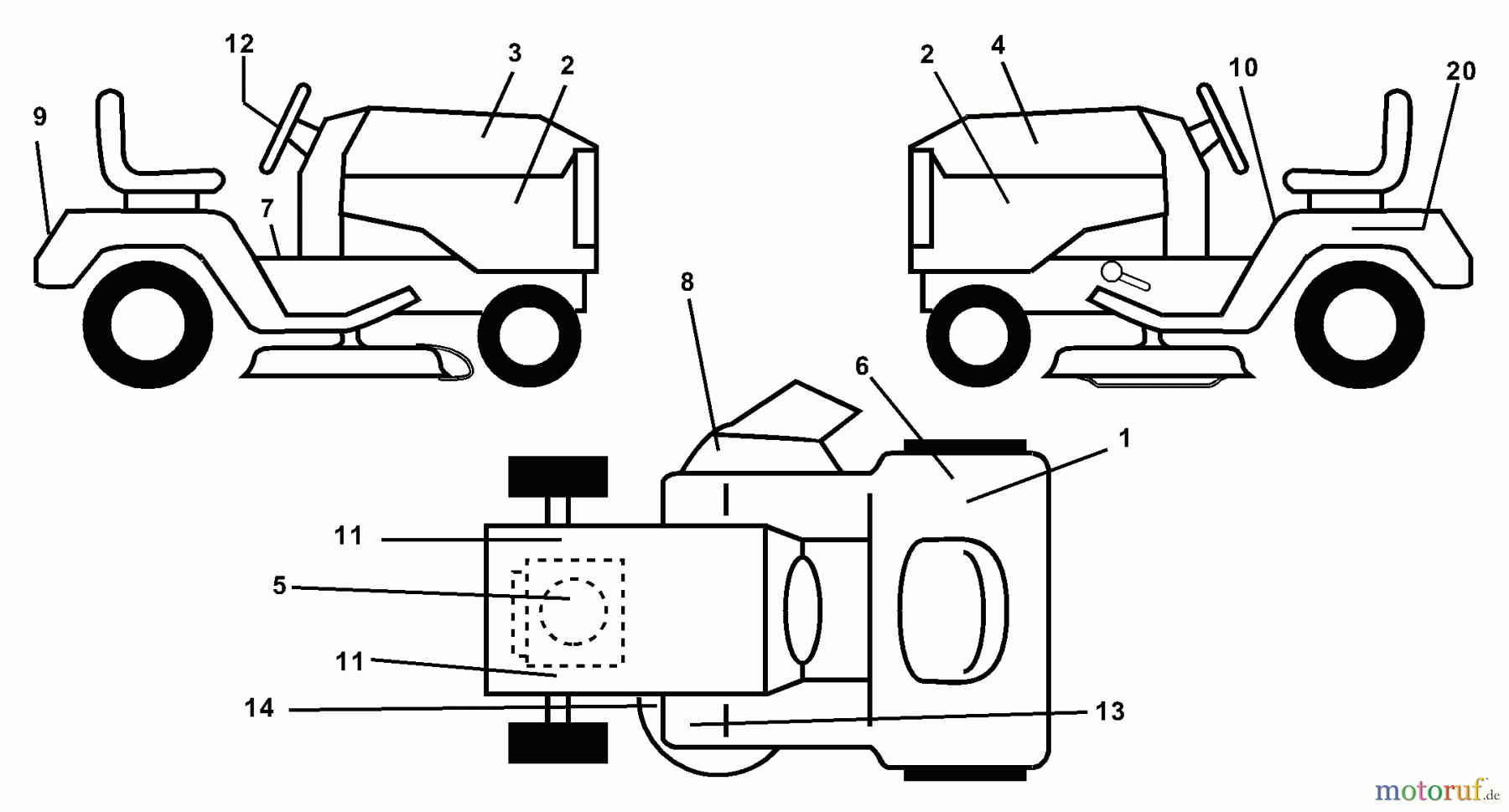  Husqvarna Rasen und Garten Traktoren YTH 130 (954170026) (HEYTH130L) - Husqvarna Yard Tractor (2001-02 & After) Decals