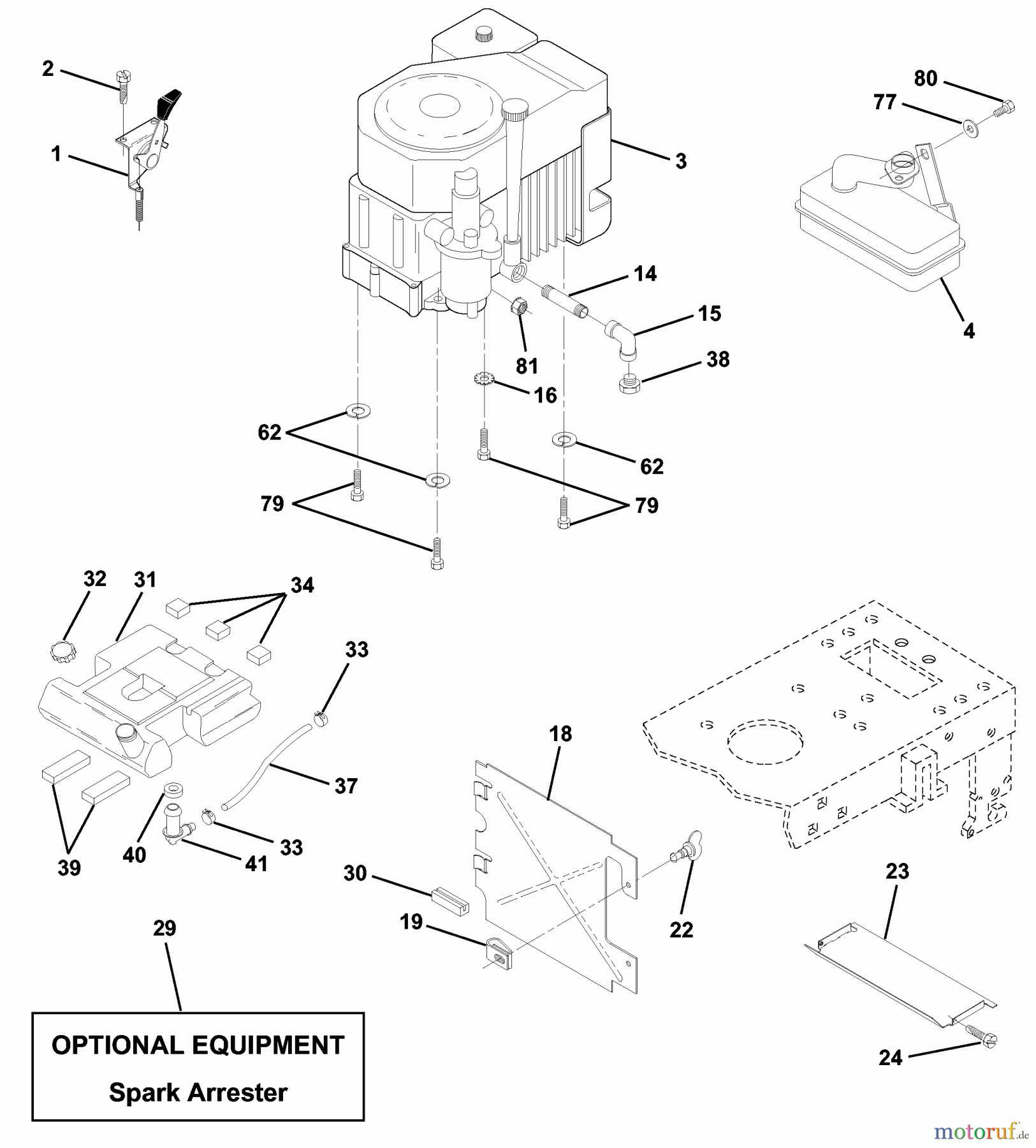  Husqvarna Rasen und Garten Traktoren YTH 150 (954830081A) - Husqvarna Yard Tractor (1995-10 & After) Engine