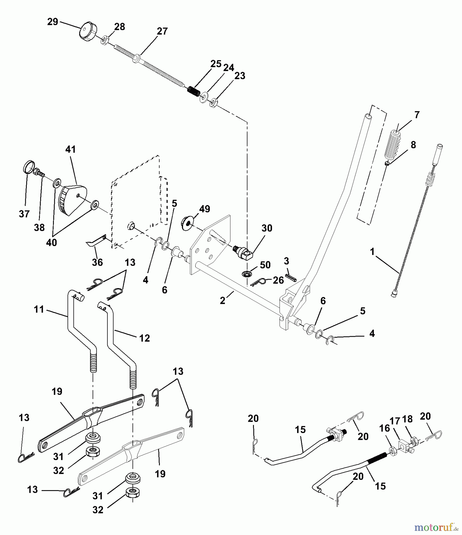  Husqvarna Rasen und Garten Traktoren YTH 1452XPA (954567253) - Husqvarna Yard Tractor (2001-01 & After) Mower Lift