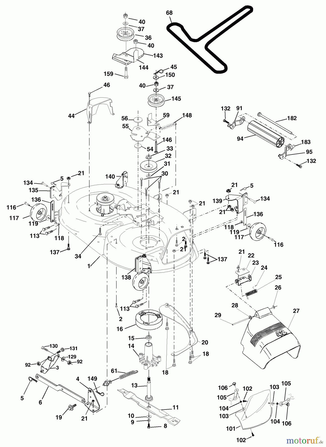  Husqvarna Rasen und Garten Traktoren YTH 1542XPE (954567253) - Husqvarna Yard Tractor (2002-02 & After) Mower Deck