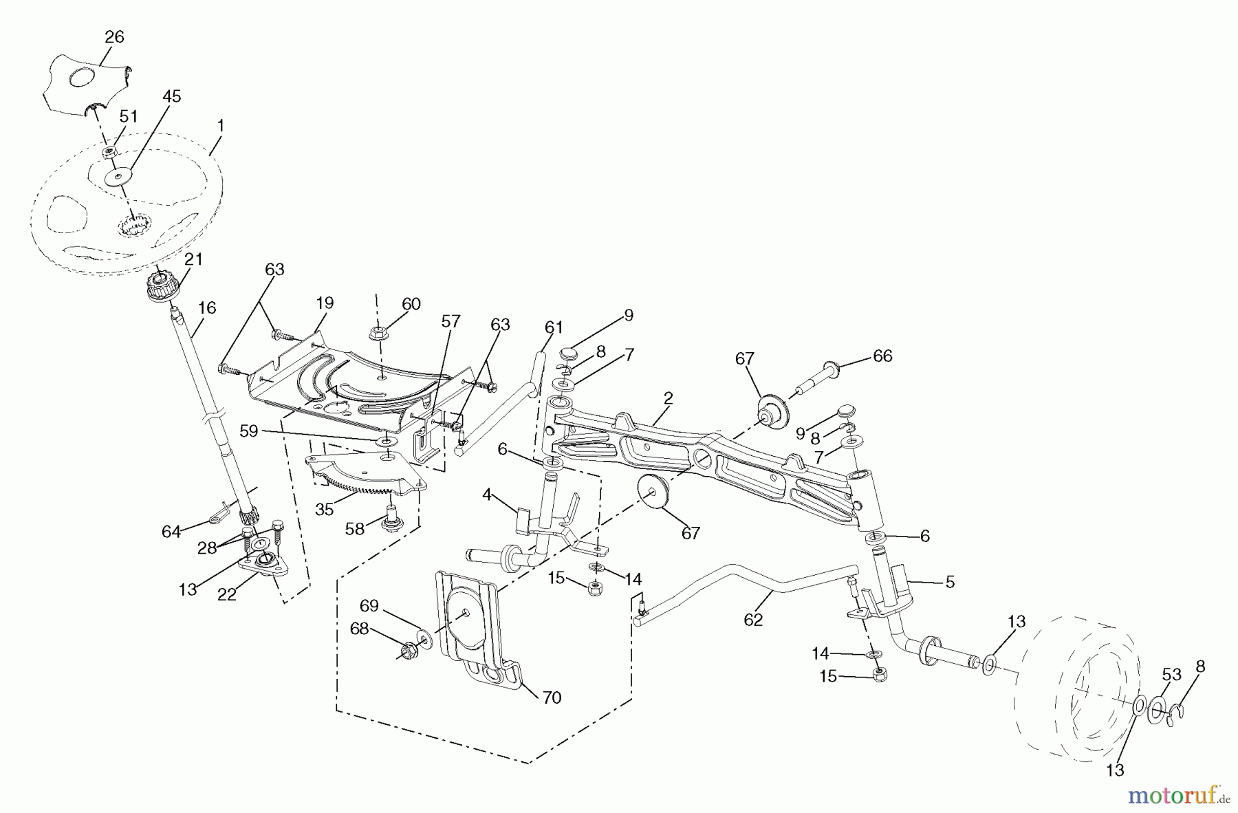  Husqvarna Rasen und Garten Traktoren YTH 1542XPT (96043000601) - Husqvarna Yard Tractor (2006-06 & After) Steering Assembly