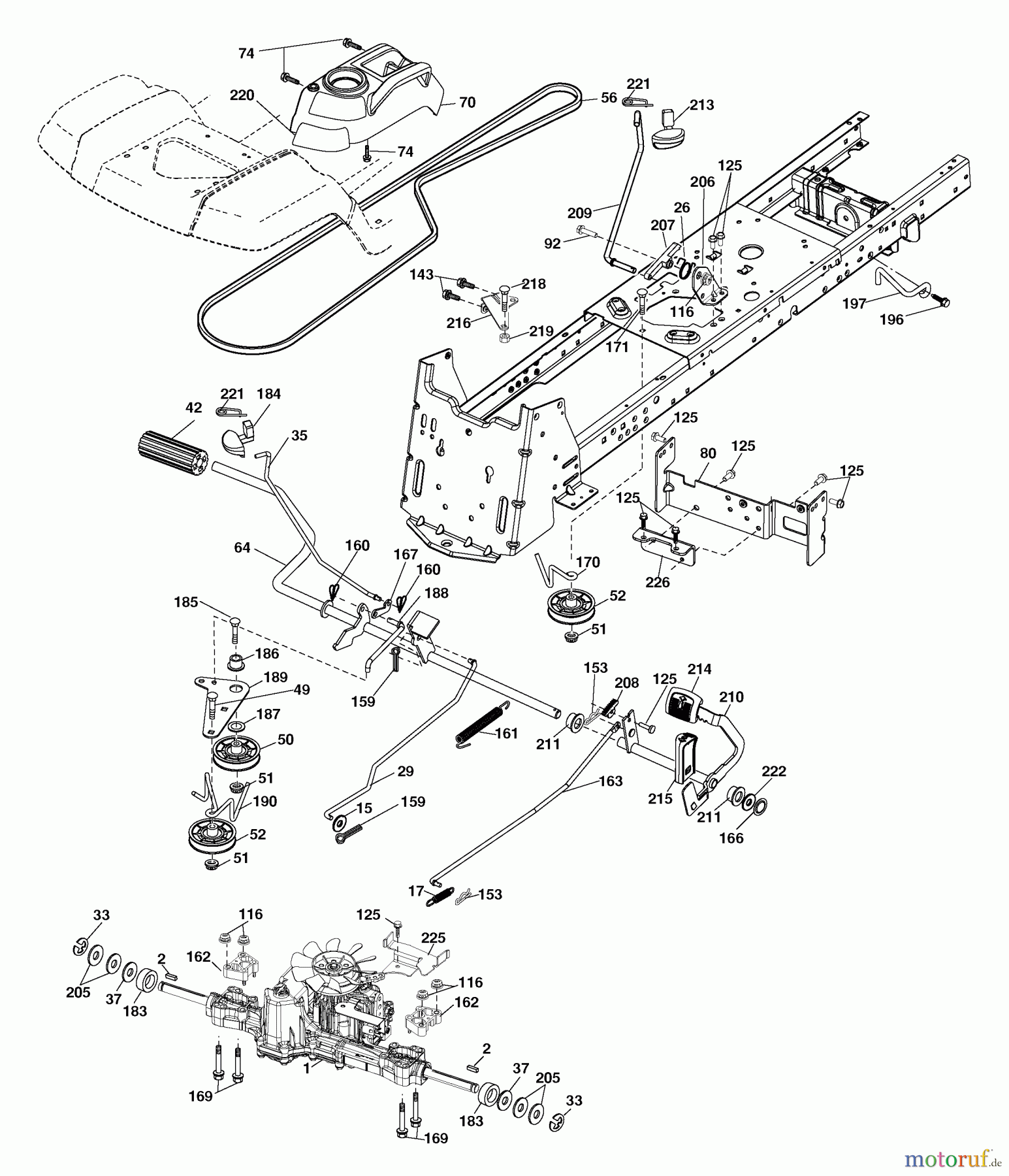  Husqvarna Rasen und Garten Traktoren YTH 1542XPT (96043000602) - Husqvarna Yard Tractor (2006-10 & After) Drive