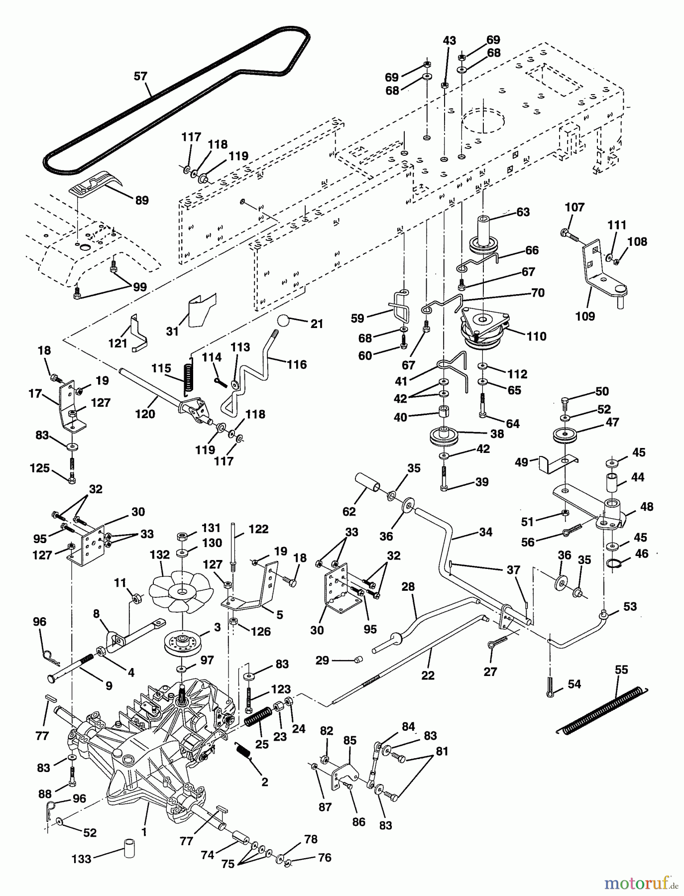  Husqvarna Rasen und Garten Traktoren YTH 180 (954000662) (HN18H42A) - Husqvarna Yard Tractor (1994-01 & After) Drive