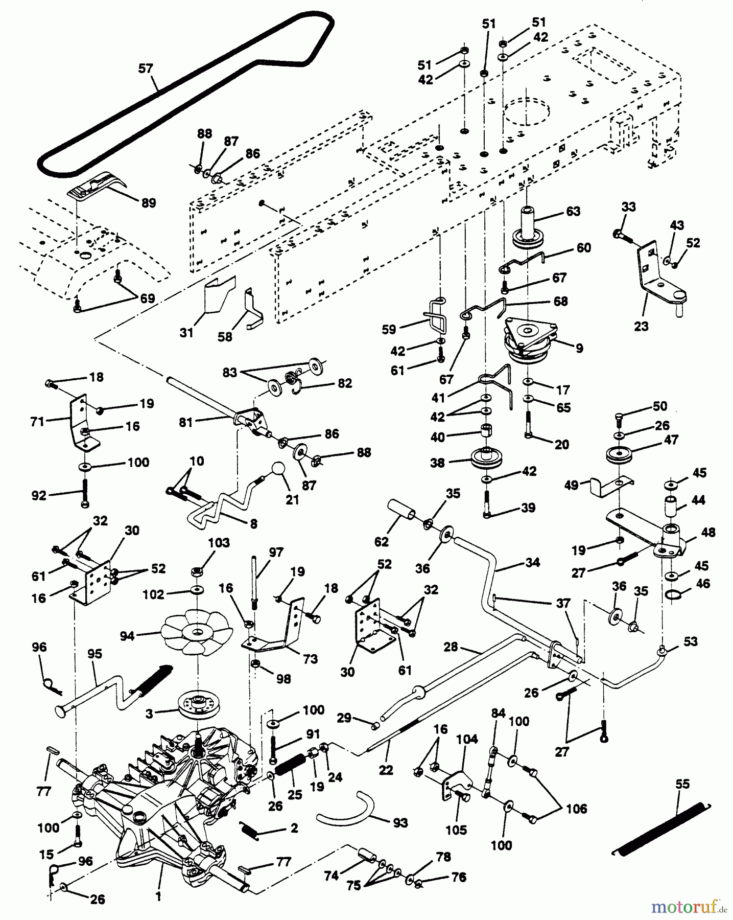  Husqvarna Rasen und Garten Traktoren YTH 180 (954002761) (HC18VH42A) - Husqvarna Yard Tractor (1994-10 & After) Drive