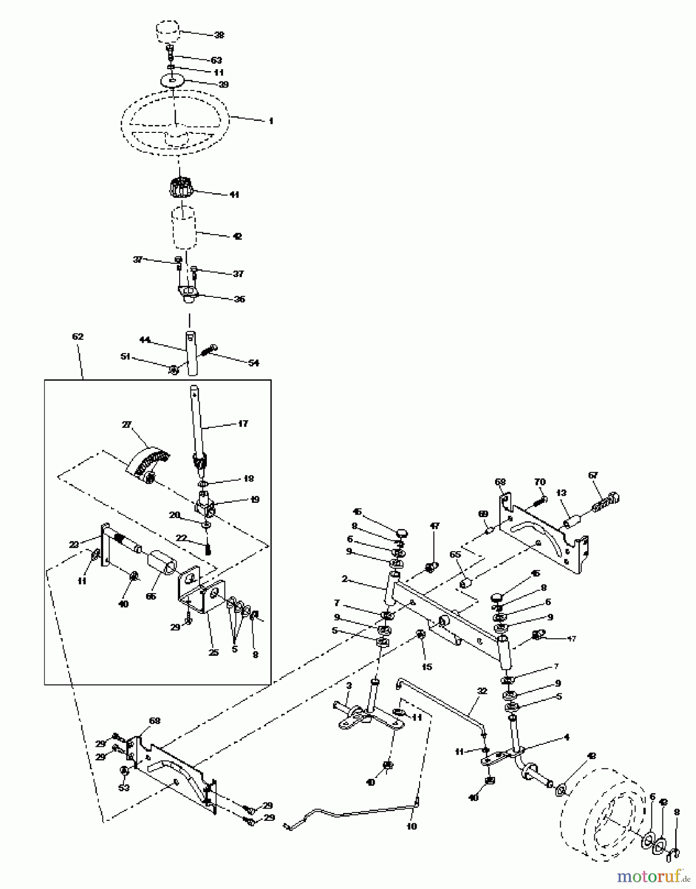  Husqvarna Rasen und Garten Traktoren YTH 180 (954140010D) - Husqvarna Yard Tractor (1997-12 & After) Steering Assembly