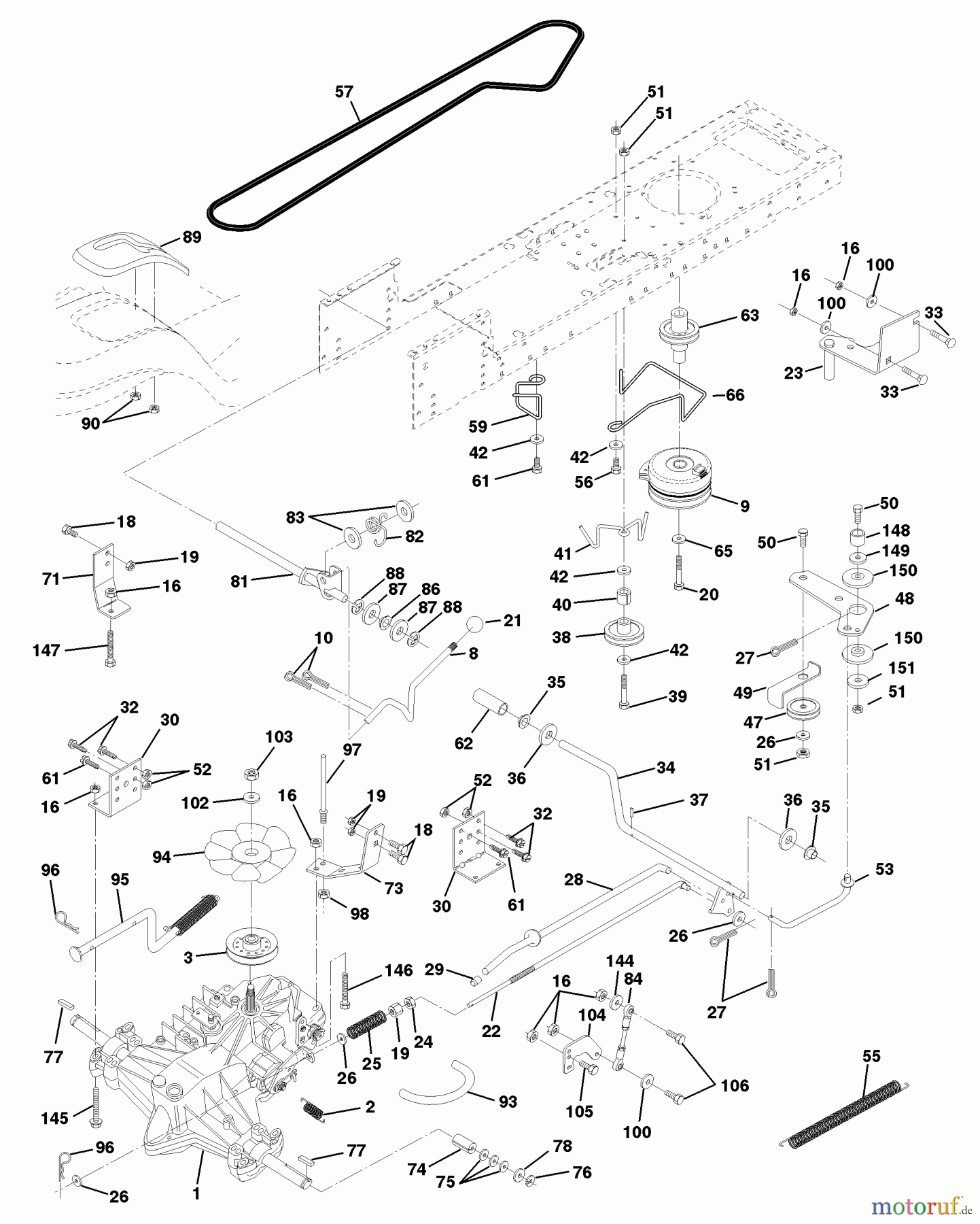  Husqvarna Rasen und Garten Traktoren YTH 180 (954140010F) - Husqvarna Yard Tractor (1998-07 to 1998-07) Drive