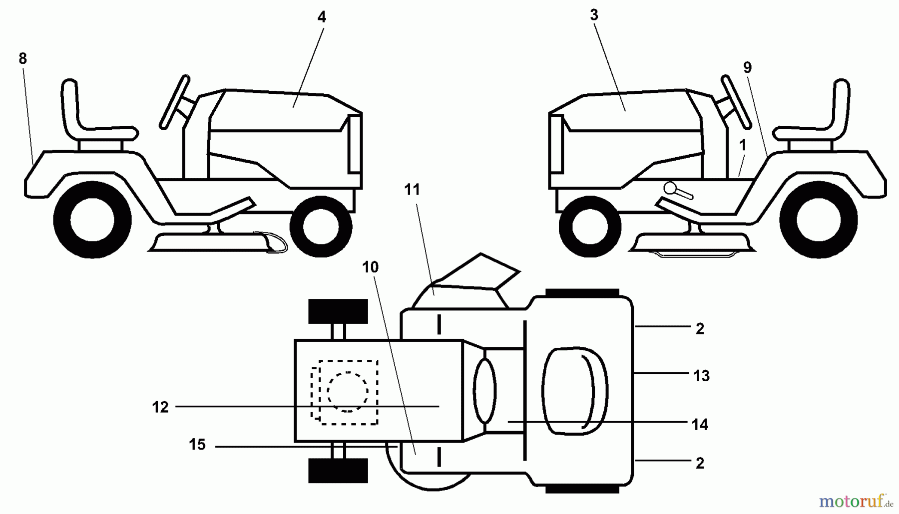  Husqvarna Rasen und Garten Traktoren YTH 180 (954830145A) - Husqvarna Yard Tractor (1995-10 & After) Decals