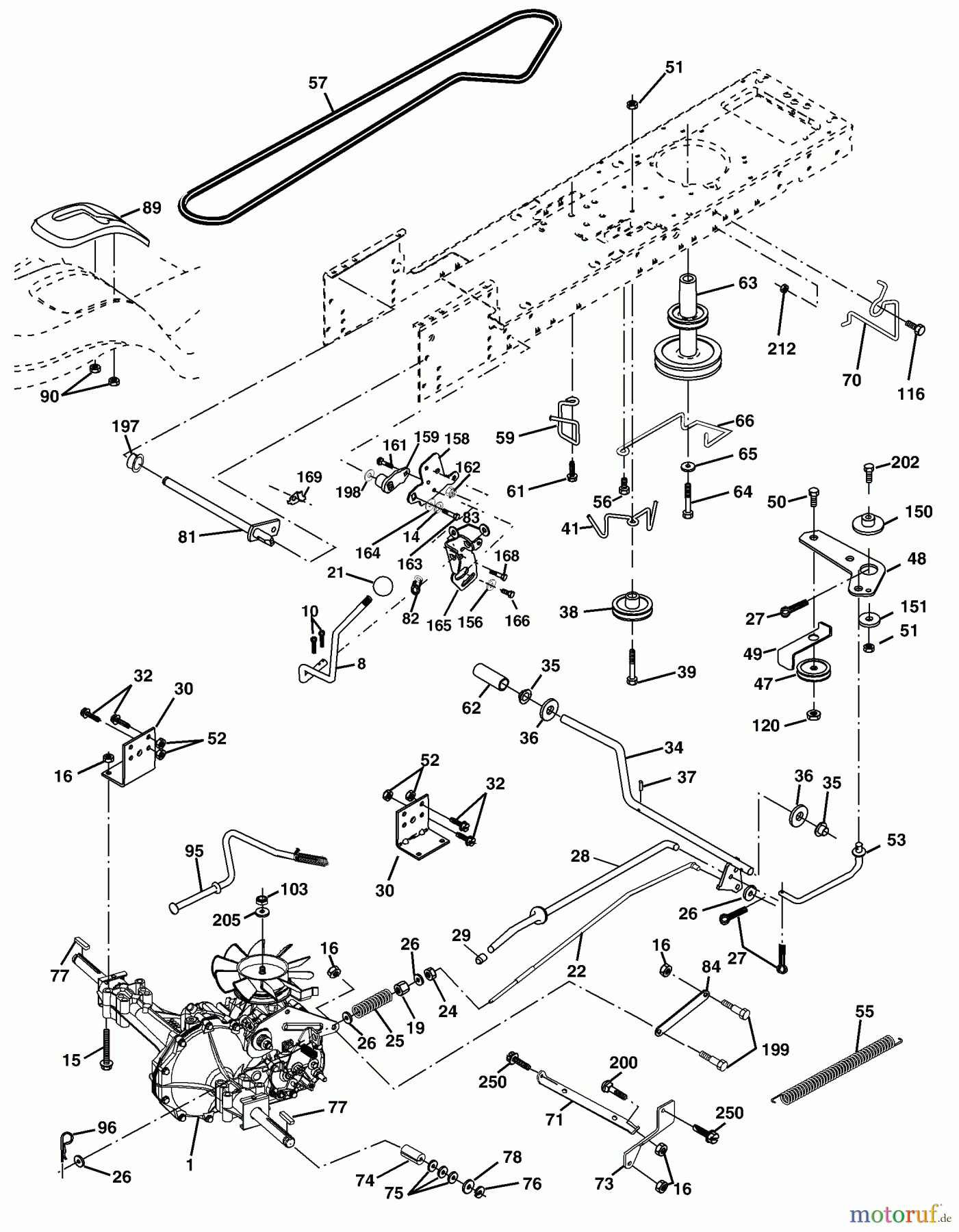  Husqvarna Rasen und Garten Traktoren YTH 1842A (954569790) - Husqvarna Yard Tractor (2003-01 & After) Drive