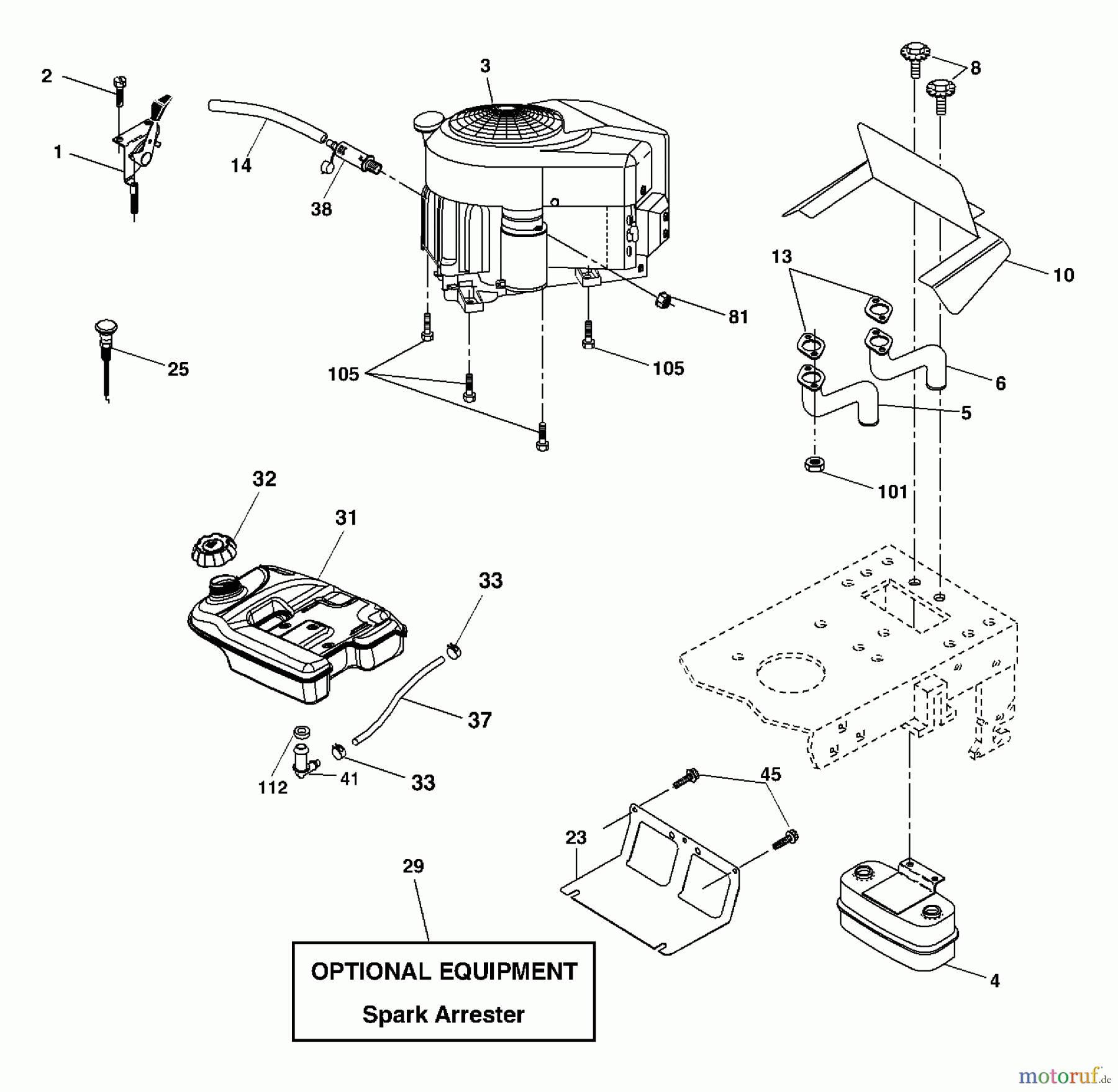  Husqvarna Rasen und Garten Traktoren YTH 1848XP (96013000300) - Husqvarna Yard Tractor (2005-10 & After) Engine