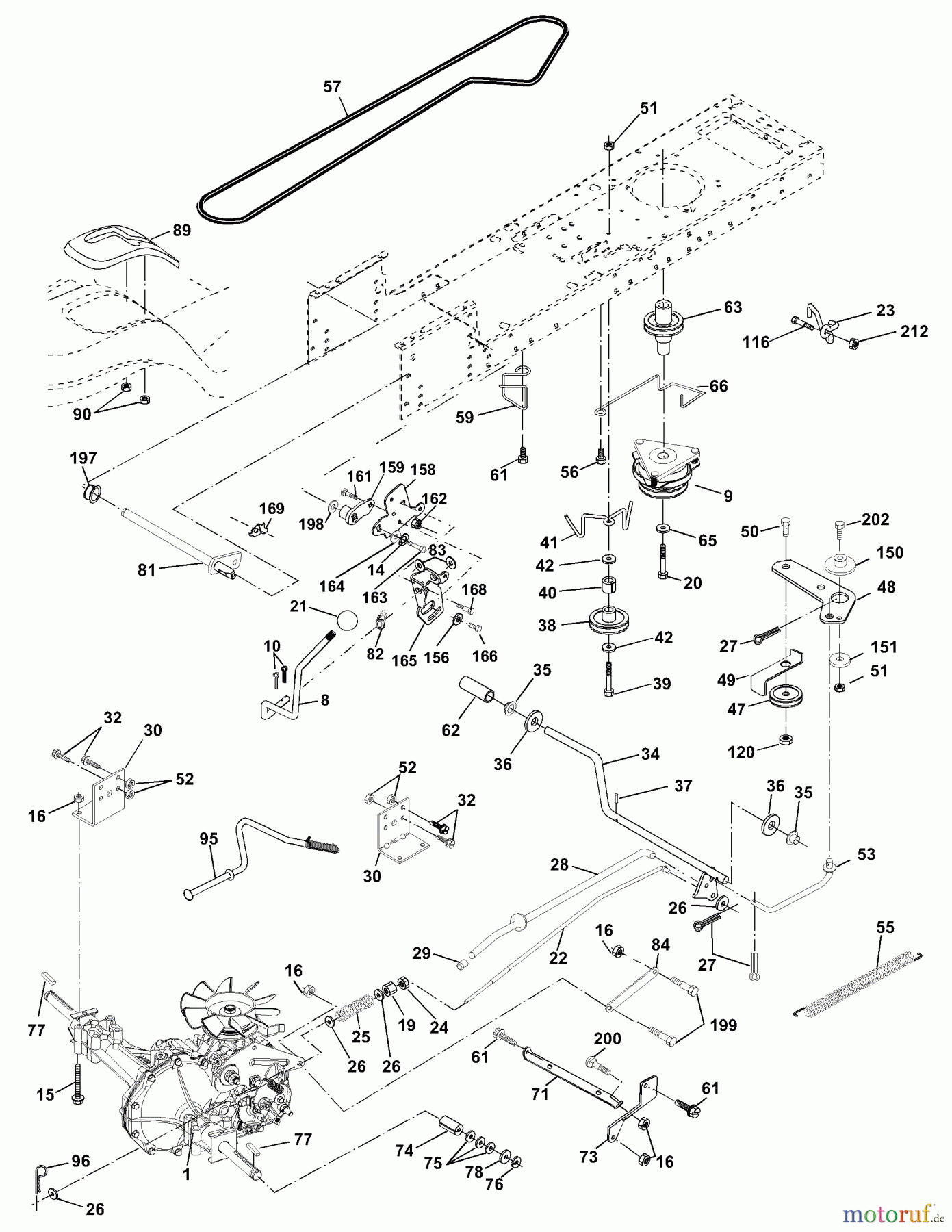  Husqvarna Rasen und Garten Traktoren YTH 1848XPA (954567260) - Husqvarna Yard Tractor (2001-02 & After) Drive