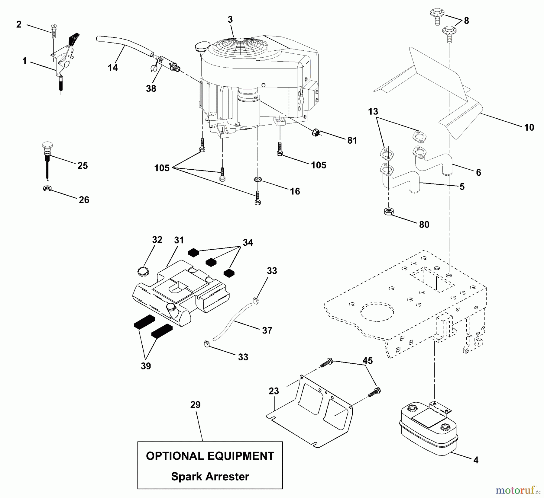  Husqvarna Rasen und Garten Traktoren YTH 1848XPA (954567260) - Husqvarna Yard Tractor (2001-02 & After) Engine