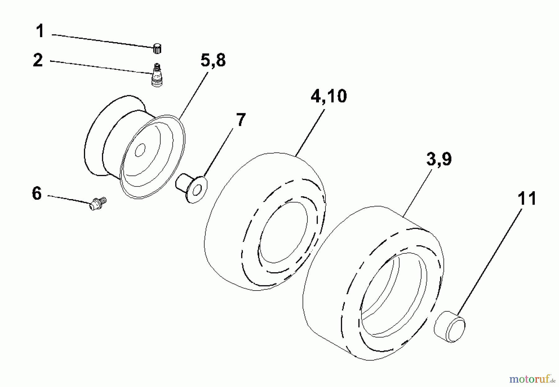  Husqvarna Rasen und Garten Traktoren YTH 1848XPA (954567260) - Husqvarna Yard Tractor (2001-02 & After) Wheels & Tires