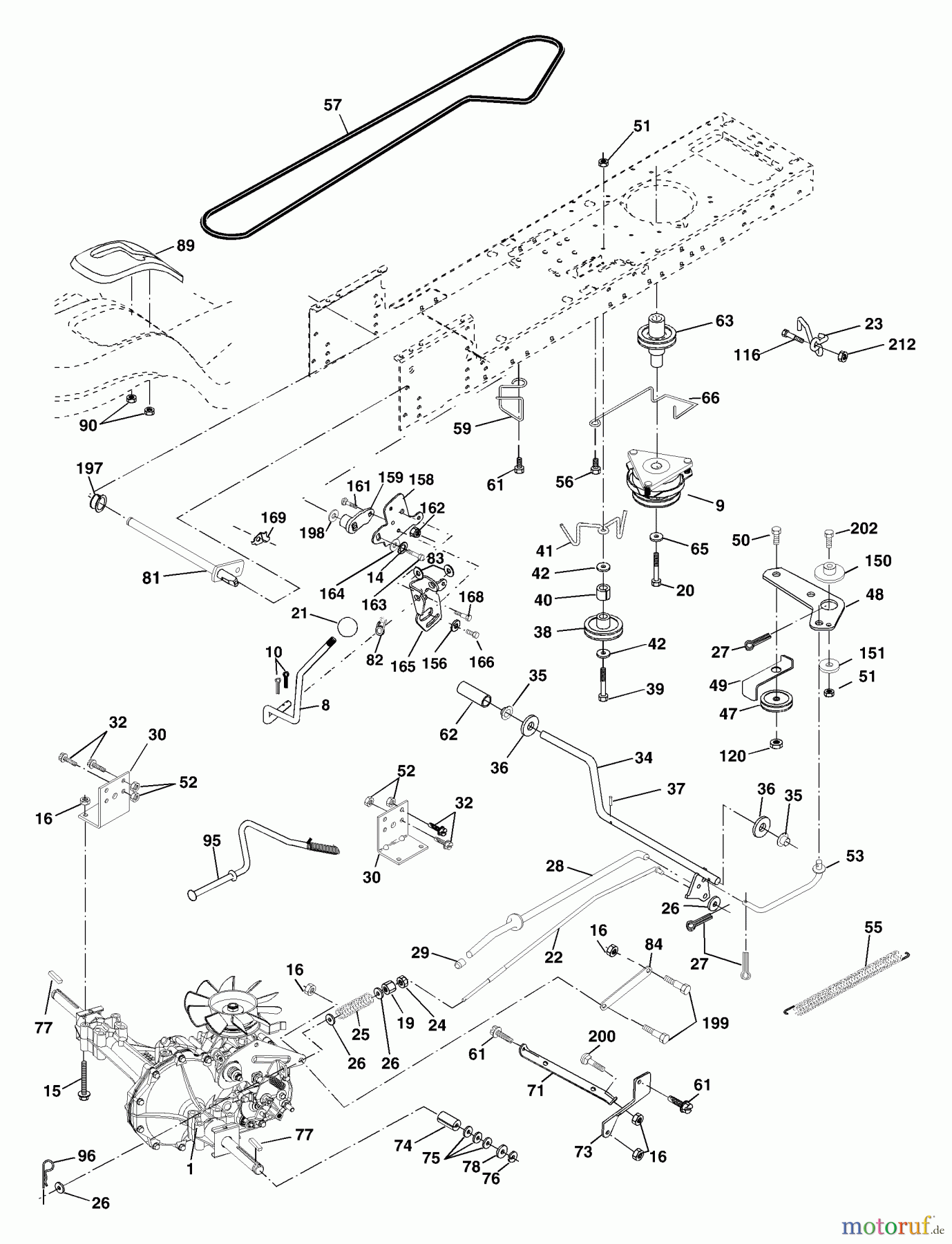  Husqvarna Rasen und Garten Traktoren YTH 1848XPB (954567260) - Husqvarna Yard Tractor (2001-05 & After) Drive