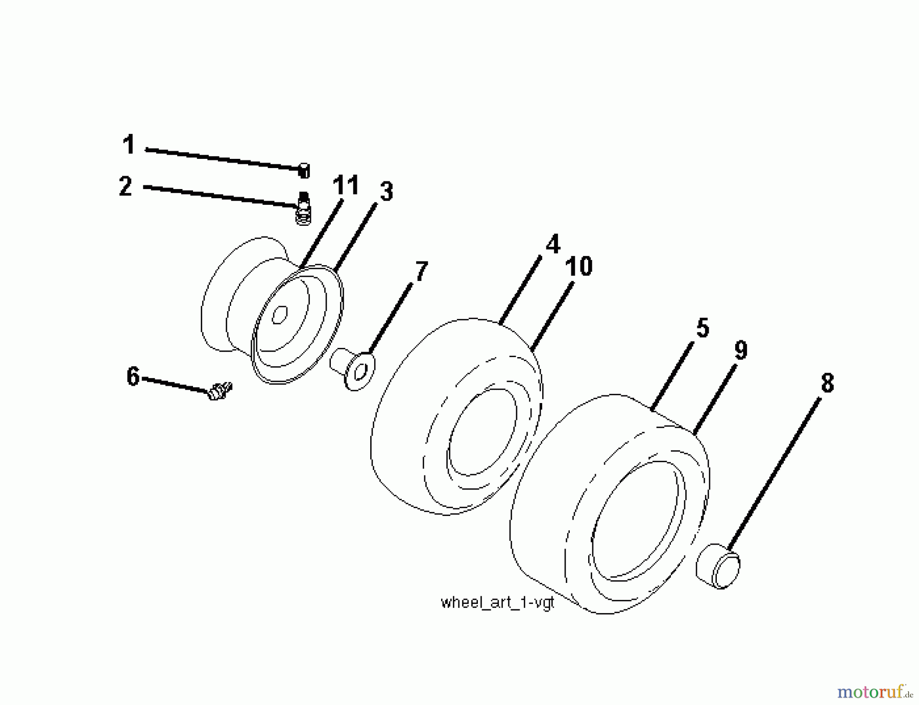  Husqvarna Rasen und Garten Traktoren YTH 184T (96041024700) - Husqvarna Yard Tractor (2011-12 & After) WHEELS TIRES