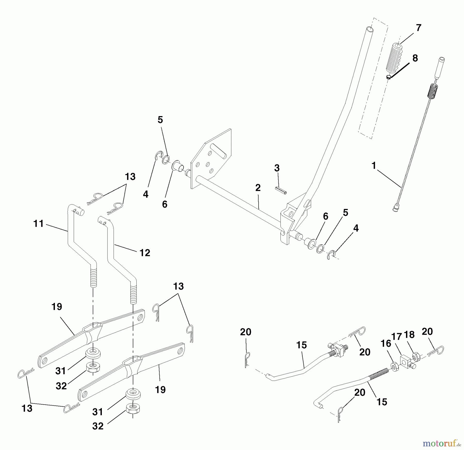  Husqvarna Rasen und Garten Traktoren YTH 18542 (96013000200) - Husqvarna Yard Tractor (2004-11 & After) Mower Lift