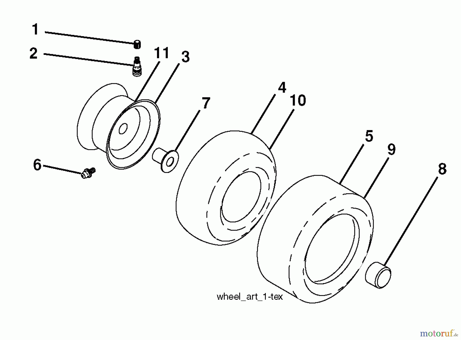  Husqvarna Rasen und Garten Traktoren YTH 2042 (96043009202) - Husqvarna Yard Tractor (2010-04 & After) Wheels and Tires