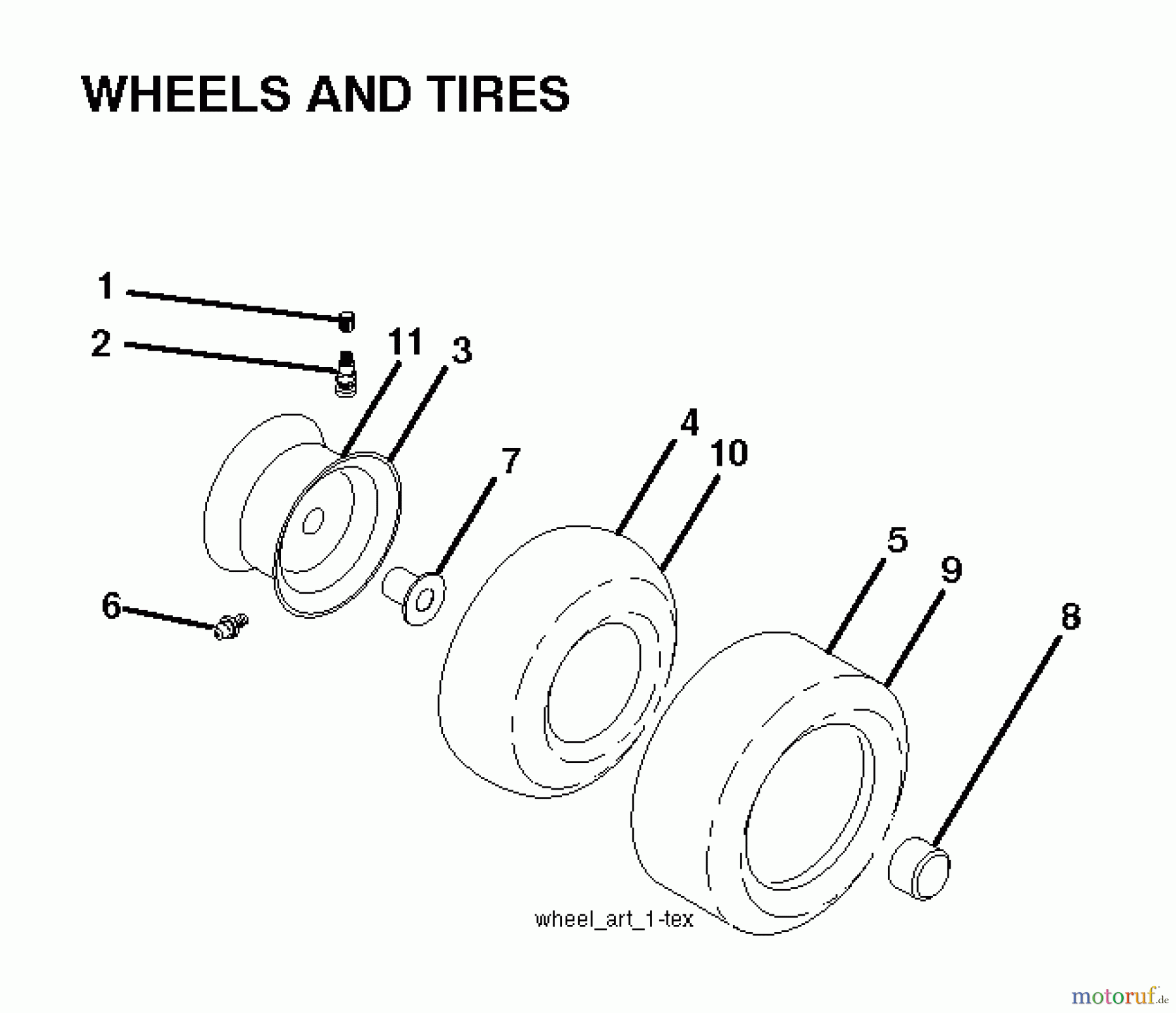  Husqvarna Rasen und Garten Traktoren YTH 2042 (96043010602) - Husqvarna Yard Tractor (2012-02 & After) WHEELS TIRES