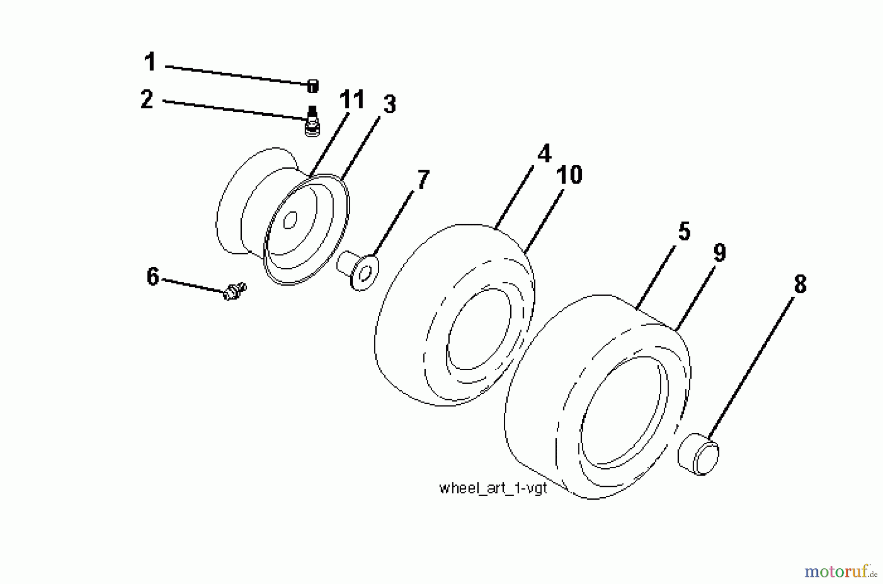  Husqvarna Rasen und Garten Traktoren YTH 2042 (96041005404) - Husqvarna Yard Tractor (2011-06 & After) WHEELS TIRES