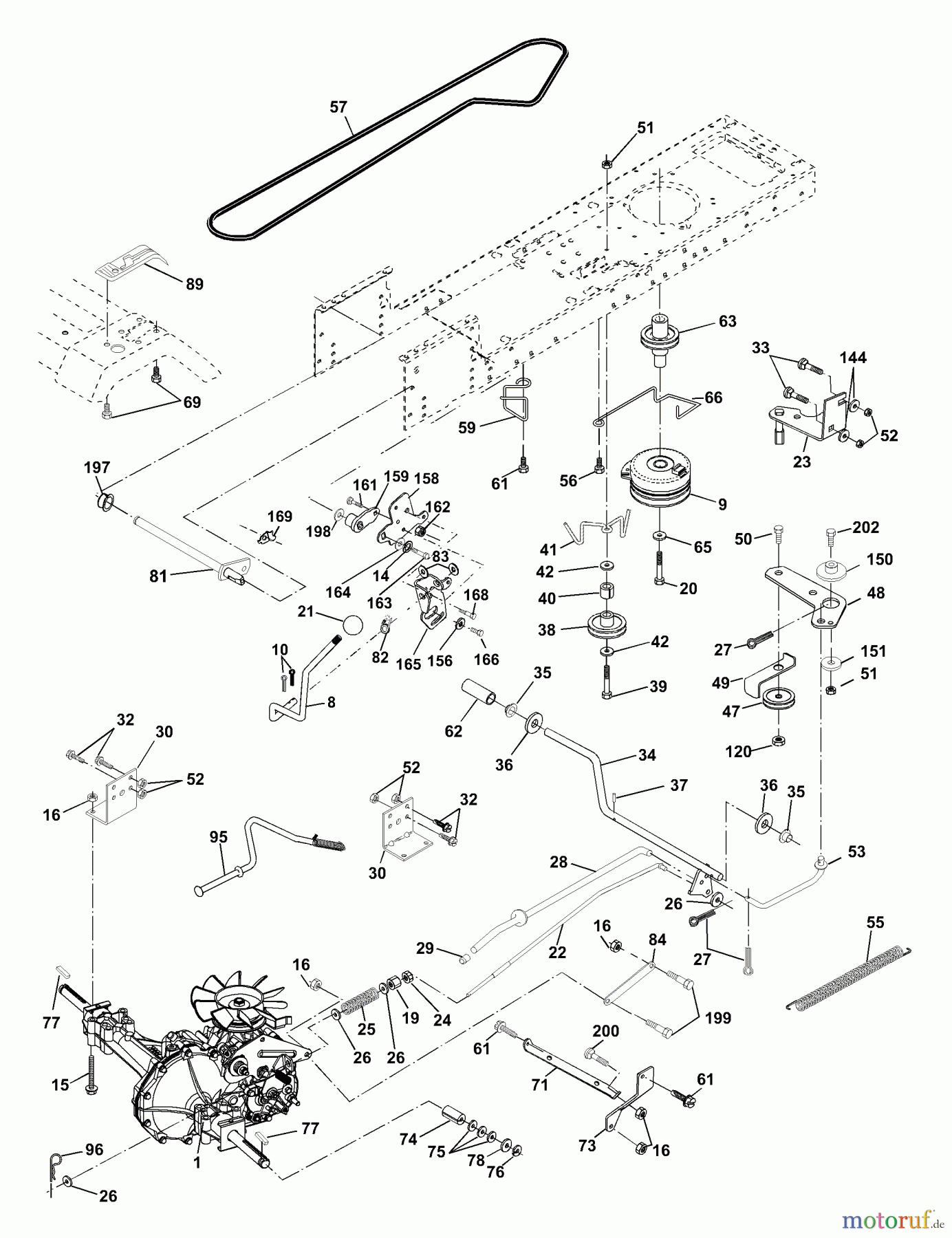  Husqvarna Rasen und Garten Traktoren YTH 2046B (954567079) - Husqvarna Yard Tractor (2001-01 & After) Drive