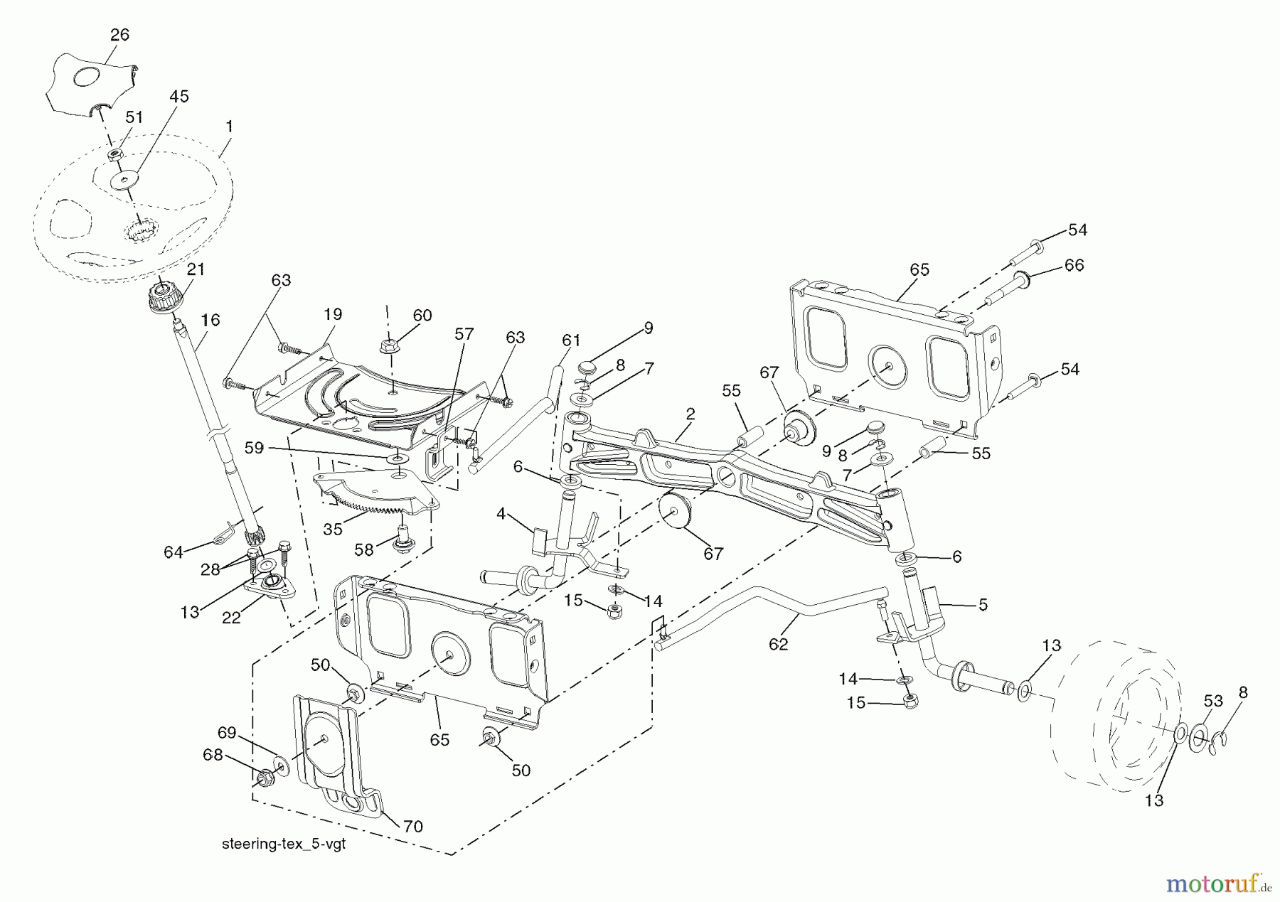  Husqvarna Rasen und Garten Traktoren YTH 20B42T (96043002000) - Husqvarna Yard Tractor (2006-01 & After) Steering Assembly