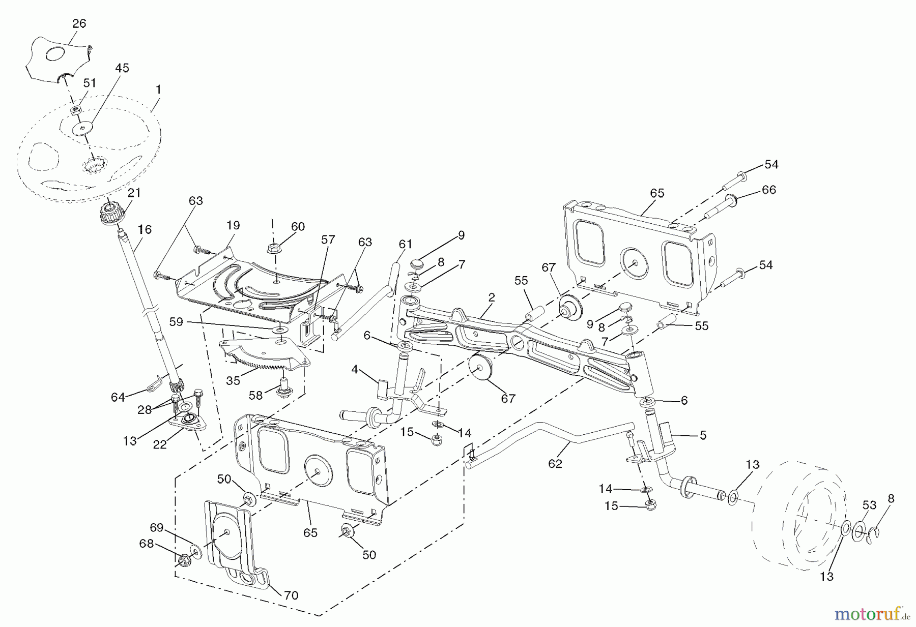  Husqvarna Rasen und Garten Traktoren YTH 20B42T (96043002003) - Husqvarna Yard Tractor (2006-08 & After) Steering