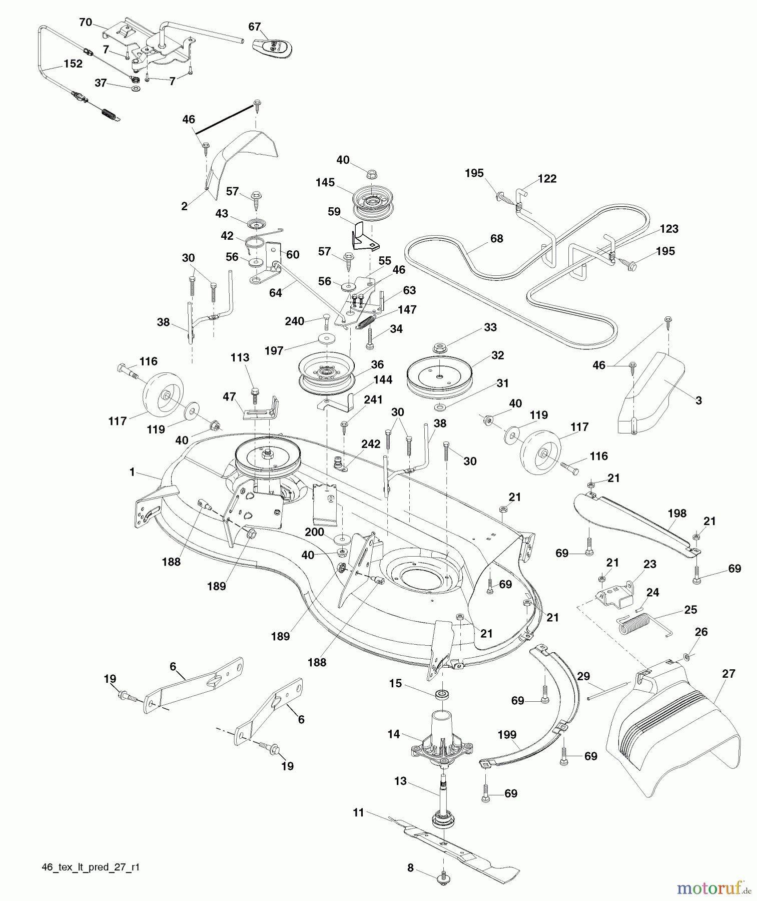  Husqvarna Rasen und Garten Traktoren YTH 20K46 (917.289542) - Husqvarna Yard Tractor (2010-01 & After) (Sears Craftsman) Mower Deck