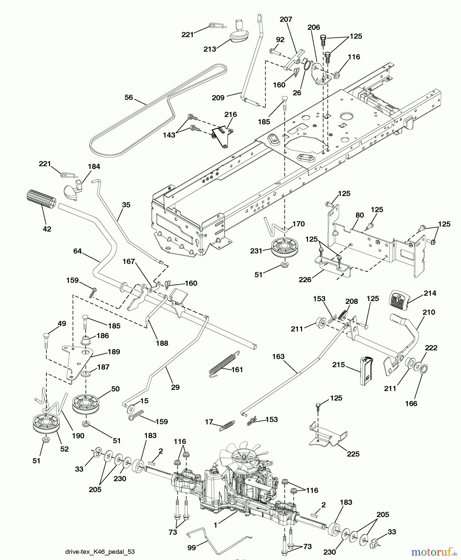  Husqvarna Rasen und Garten Traktoren YTH 20K46 (917.289543) - Husqvarna Yard Tractor (2010-02 & After) (Sears Craftsman) Drive